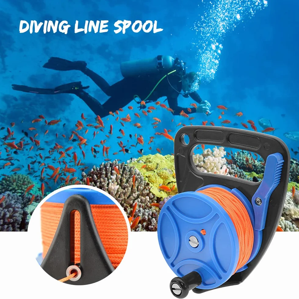 Mulinello da immersione 46 m/83 m con stopper per subacquea e snorkeling