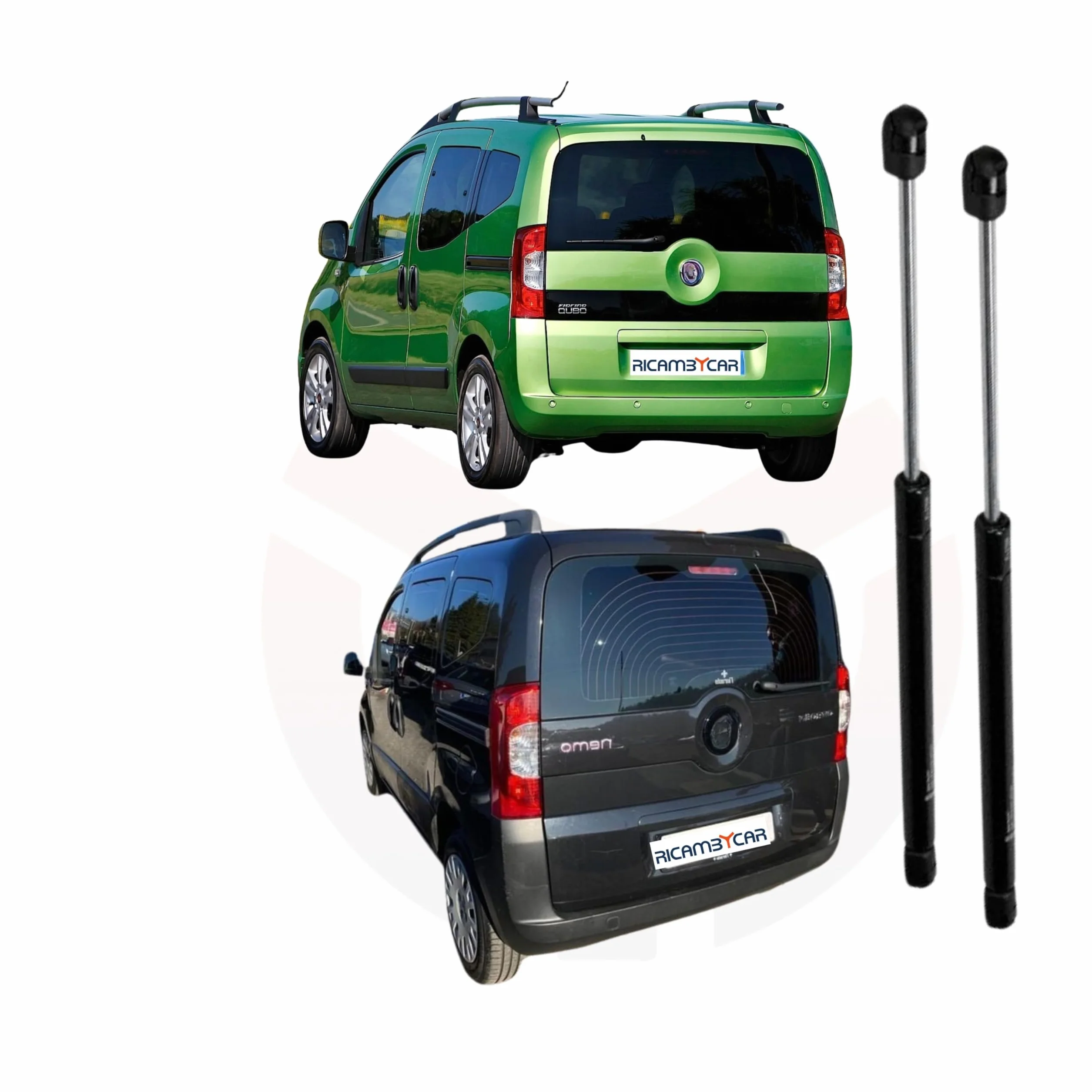 Coppia Molle a Gas Portellone Posteriore Compatibile con FIAT FIORINO QUBO CITROEN NEMO 2007 > IN POI