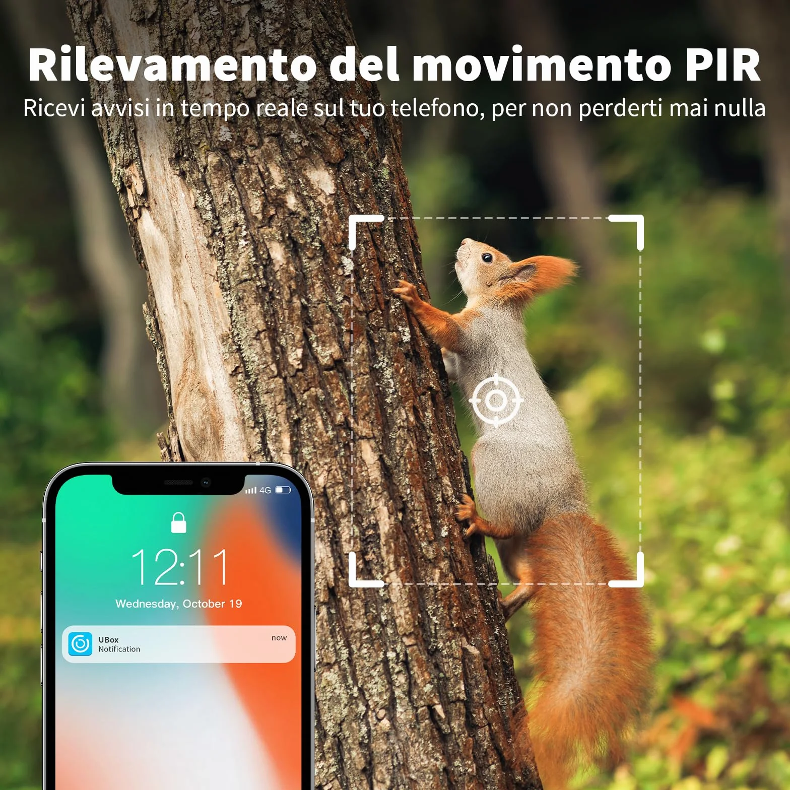 Fotocamera da Caccia 4G 2K Telecamera Esterna Pannello Solare 360° PTZ Fototrappola Infrarossi Invisibili Visione Notturna Colori Audio 2 Vie Rilevamento Animali IP66