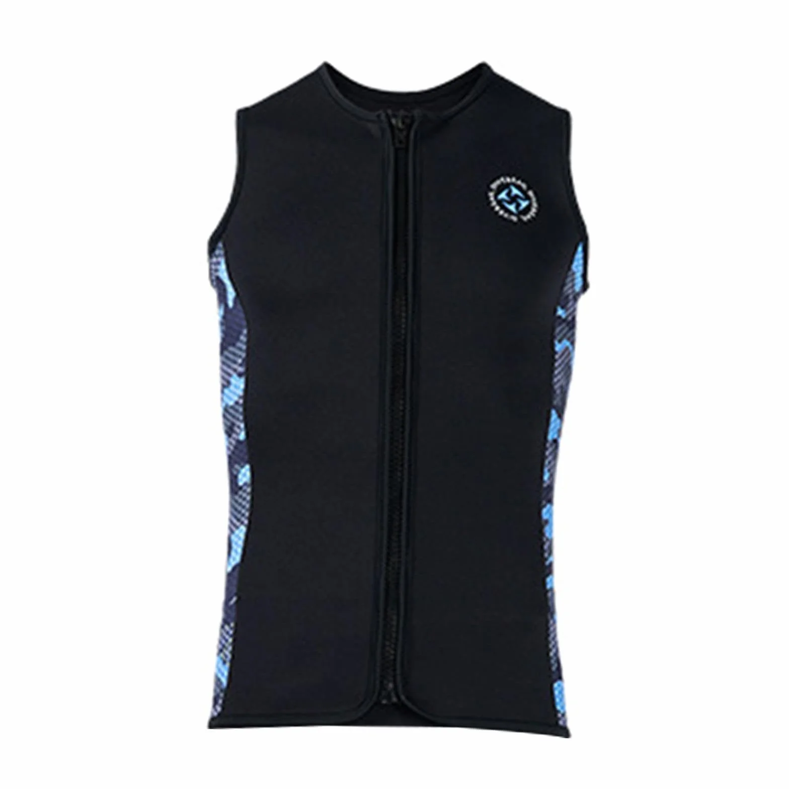 Rockible Muta da Uomo Top 3mm Cerniera Gilet da Sub in Neoprene Senza Maniche per Kayak Canoa Nuoto
