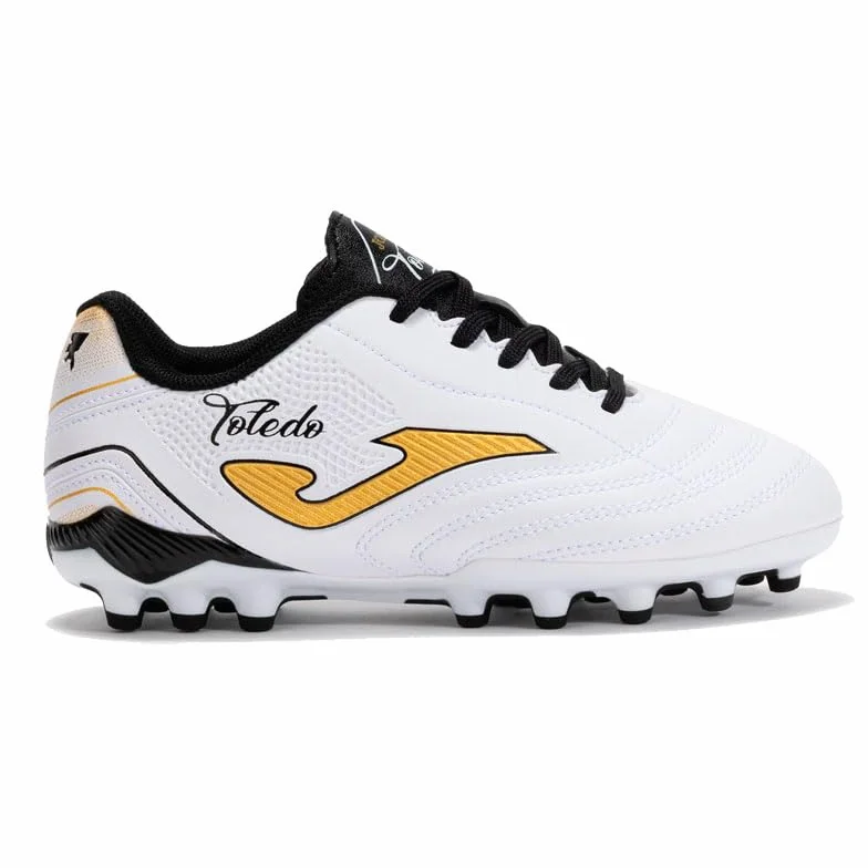Joma Toledo JR 2502 Bianco Scarpe Calcio Bambino Erba Artificiale