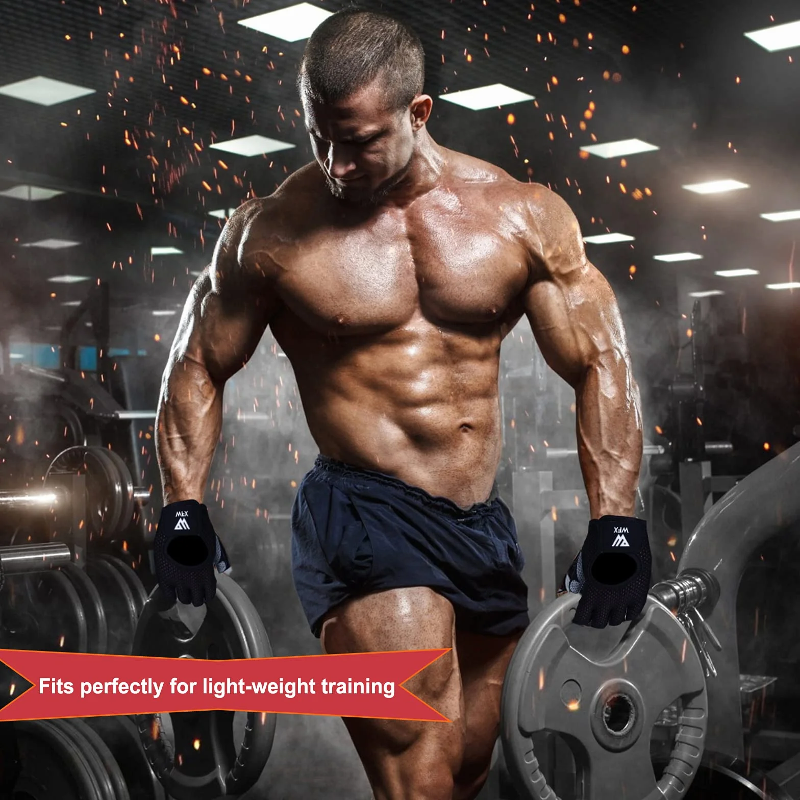 WESTWOOD FOX Guanti da fitness traspiranti antiscivolo per sollevamento pesi