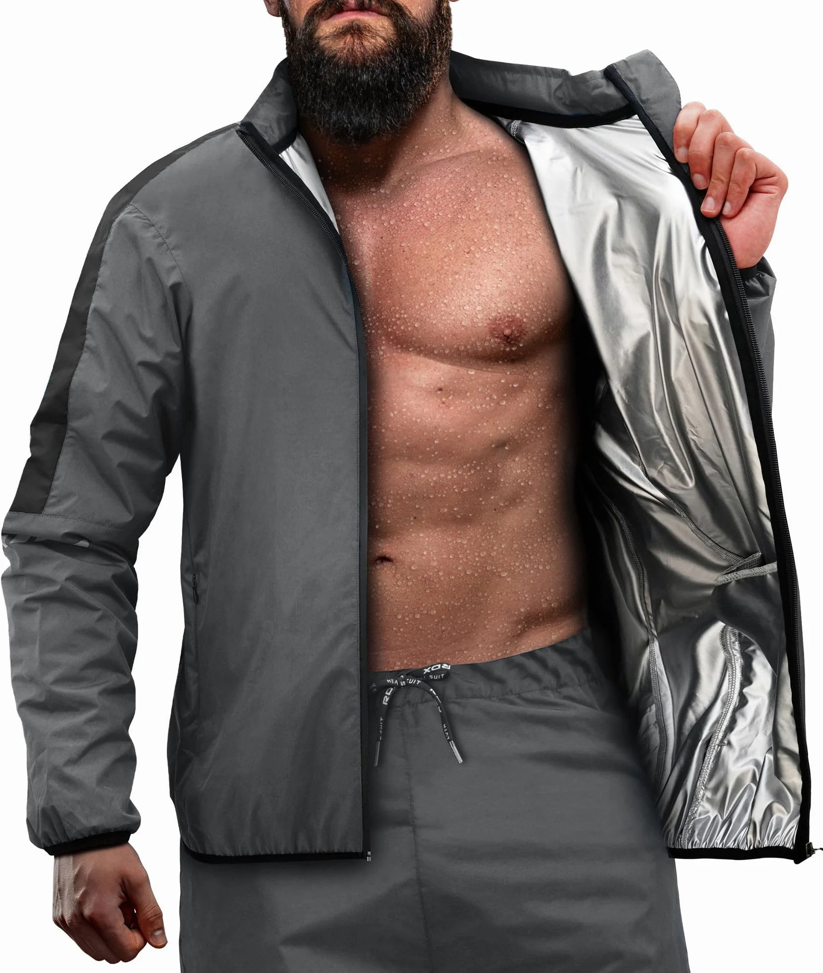 RDX Tuta Sauna Dimagrante Uomo Donna, Oeko Tex 100 Certificato, Tuta per Sudare Sport Fitness Boxe MMA Palestra Yoga Set