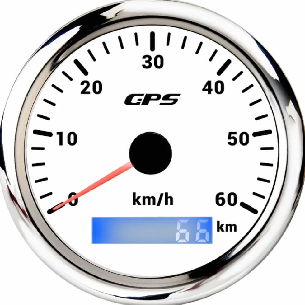 ELING 85 mm GPS Tachimetro 0–60 km/h con antenna GPS con retroilluminazione a 7 colori per trattori, navi, yacht