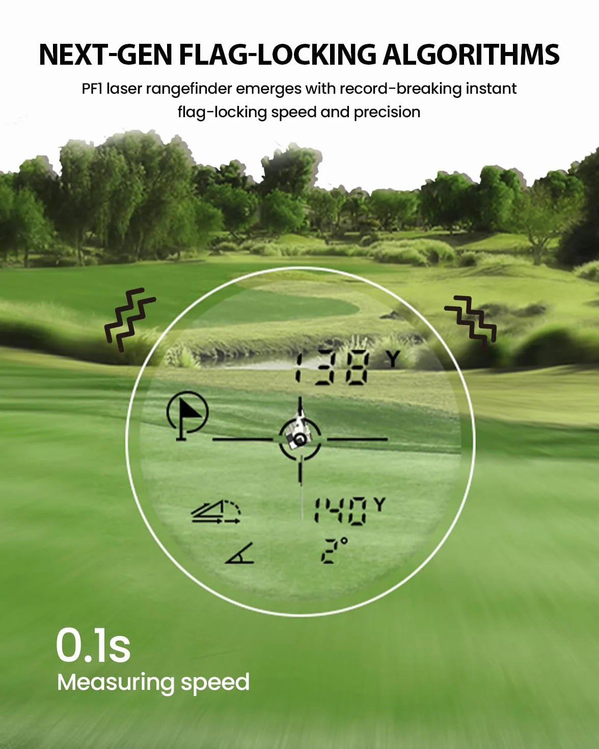 MiLESEEY Telemetro Laser da Golf Tascabile di Alta Qualità con IP65 Impermeabile, 1000 Metri di Telemetro Laser Ricaricabile per il Golf, 0,1s Flagpole Blocco Vibrazioni