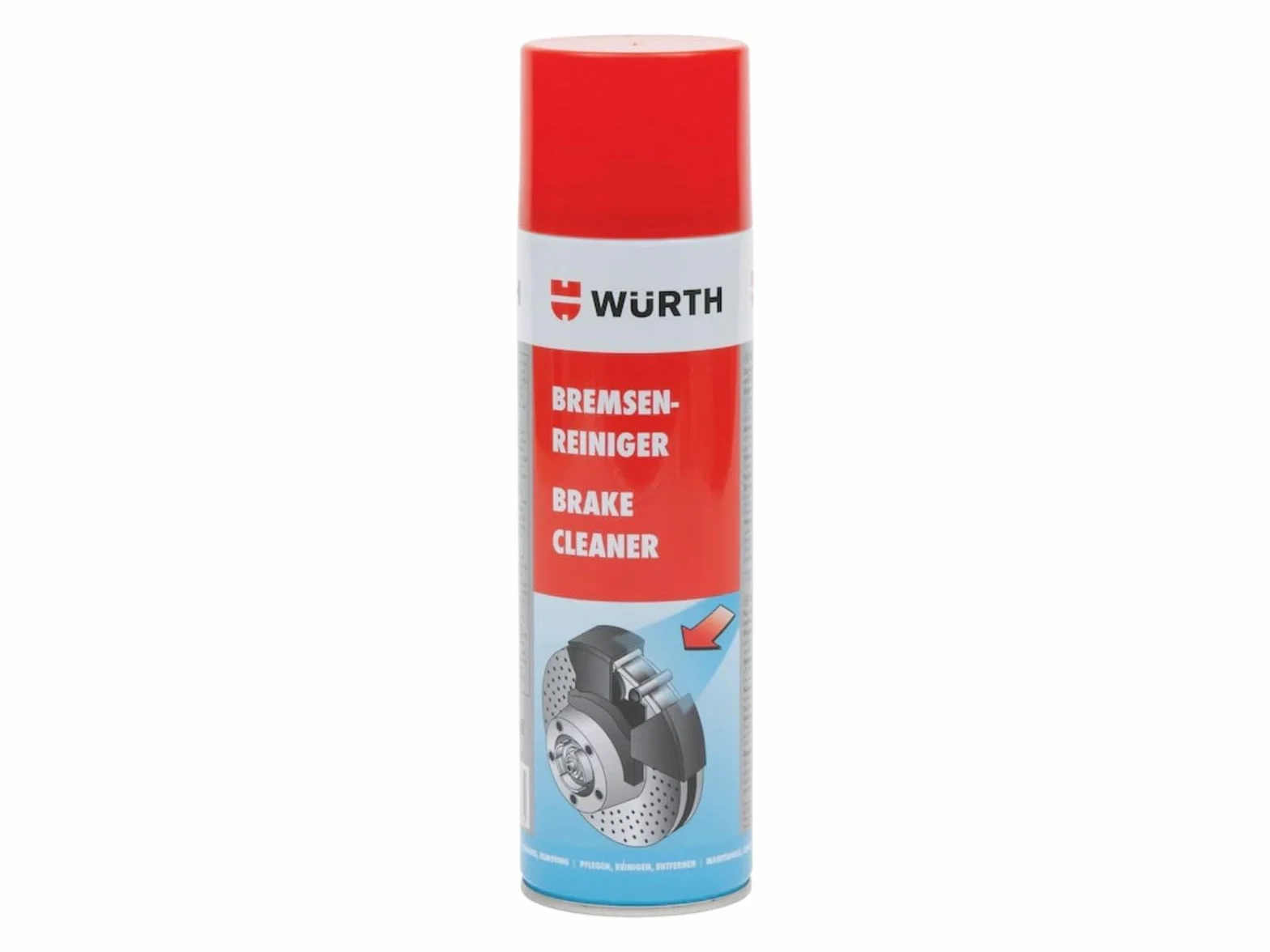 Würth detergente freno professionale 500 ml – dégraisser, Pulire facilmente un motore, dei dischi o Pastiglie Freno, un Carter