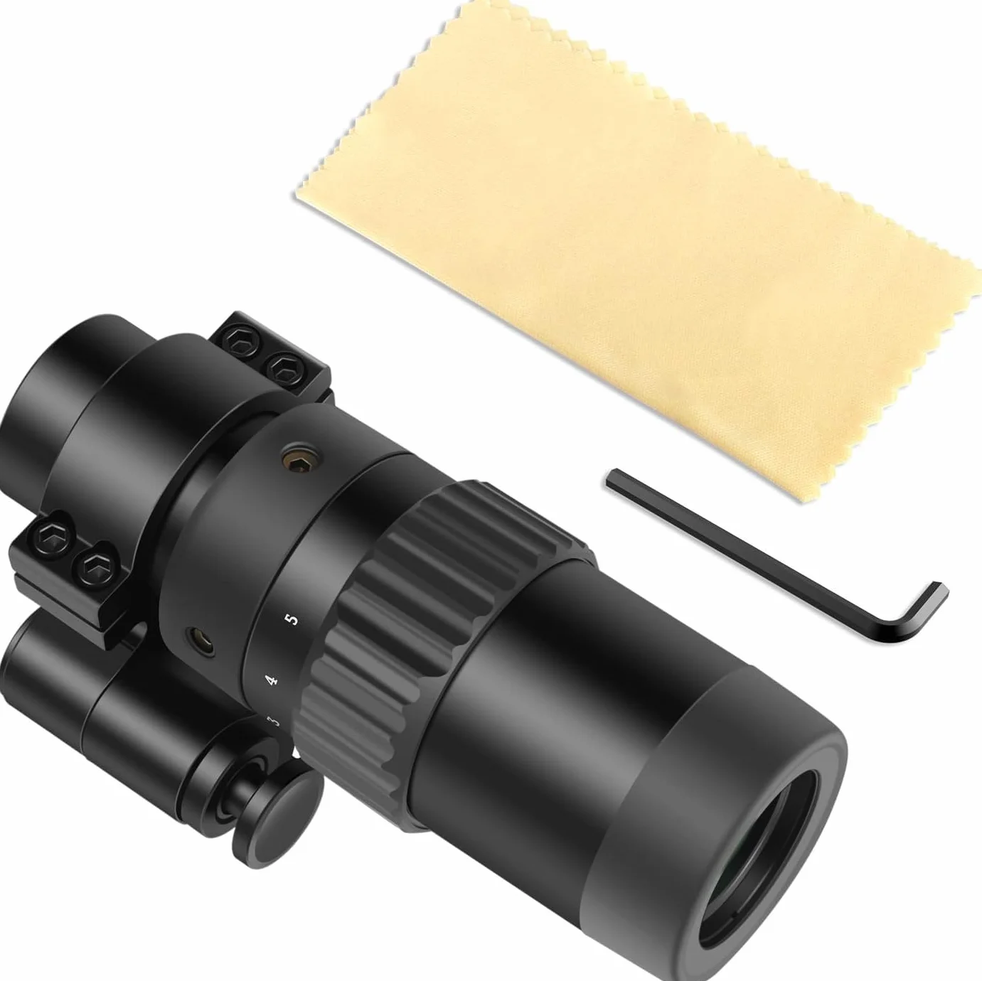 Feyachi M36 1.5X-5X Lente di ingrandimento per mirino rosso con montaggio laterale