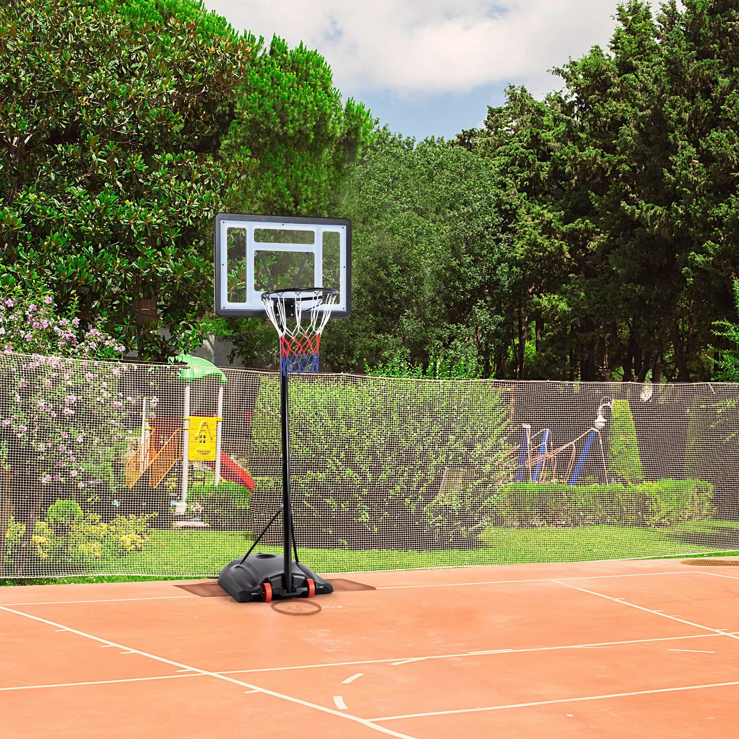 Yaheetech Canestro Basket Altezza Regolabile 219-279 cm Esterno Interno Portatile