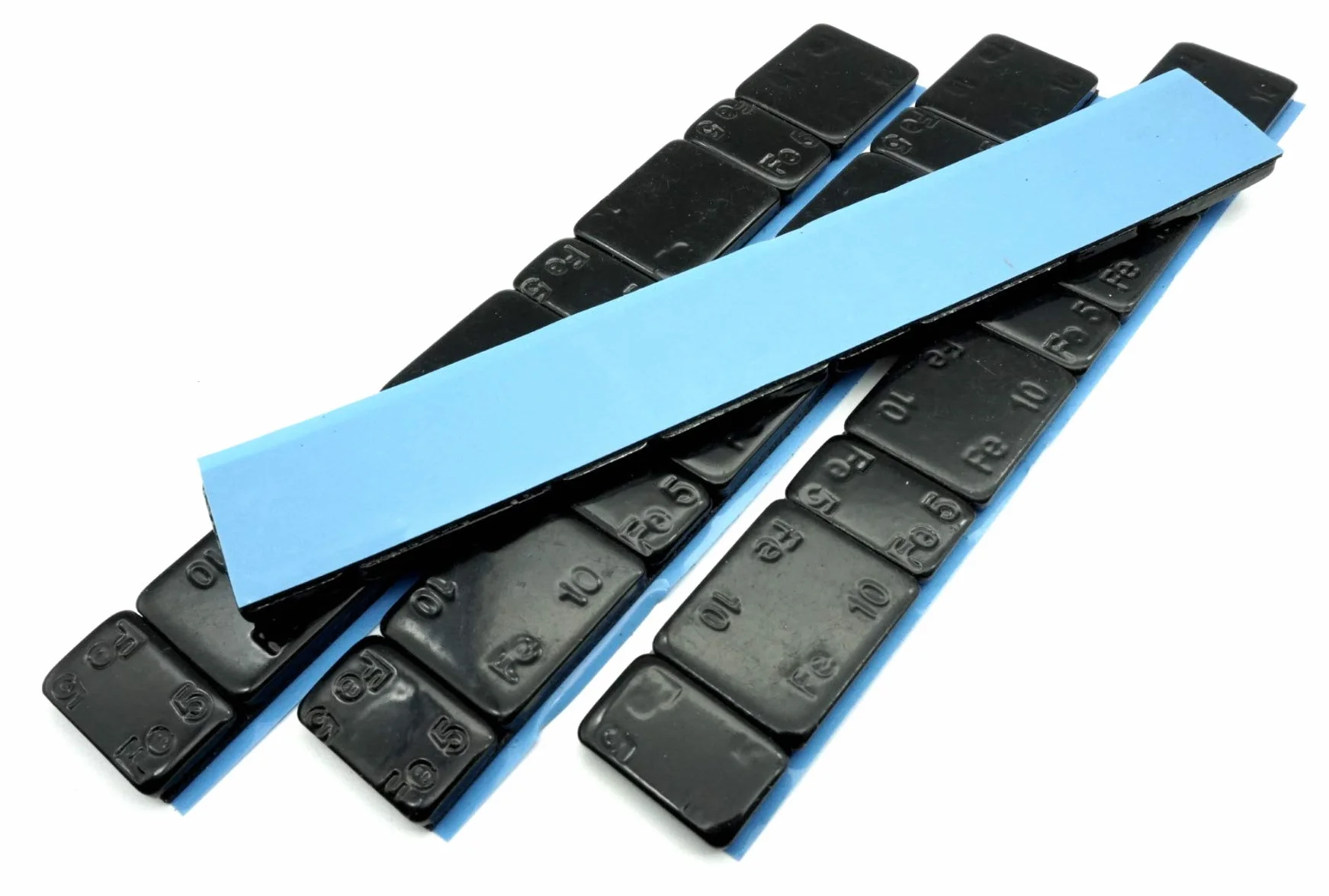Pesi di bilanciamento da 240 g, nero, 4 barrette da 60 g, 5 g + 10 g, con bordo da strappare