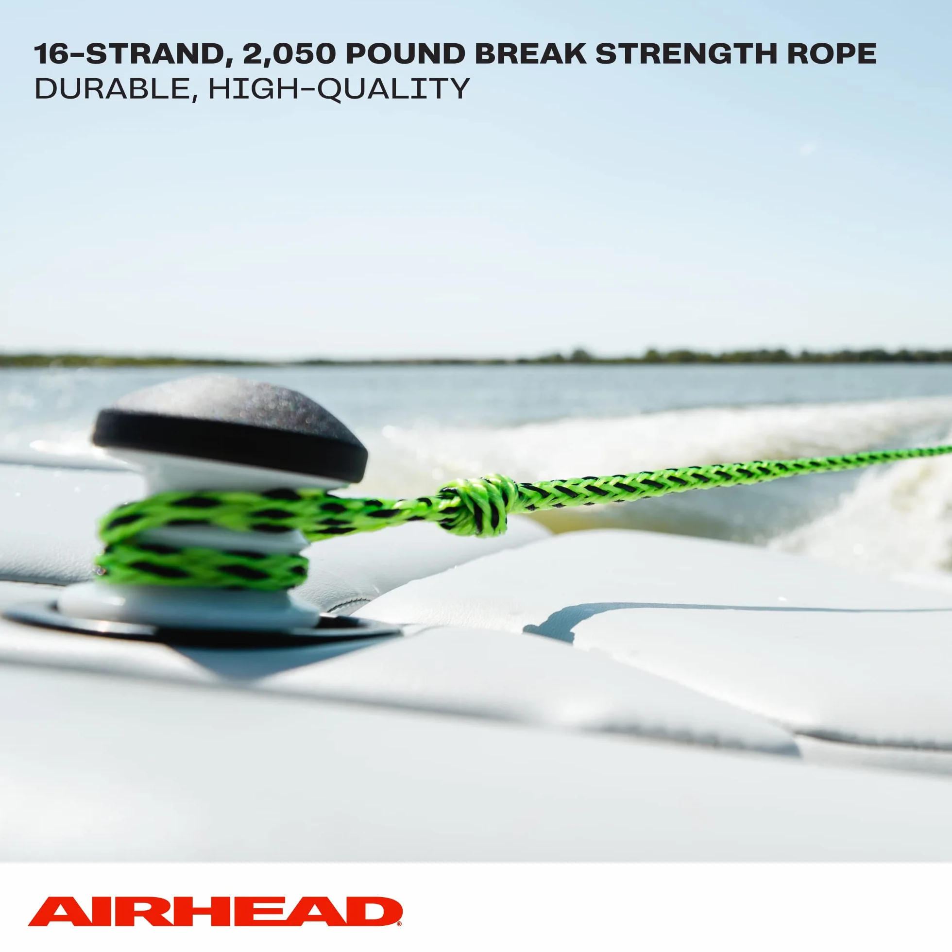 Airhead Kwik Tek AHSR-9 Corda Sport Acquatici 1 Pezzo Verde Nero 900"
