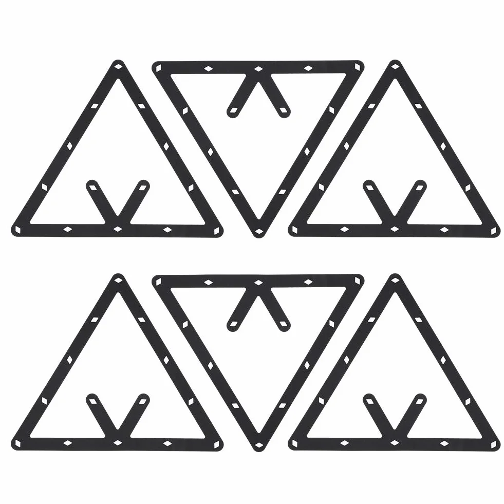 Magic Pool Rack Magnetic Triangle 6Pcs Set Billiard Ball Holder Black