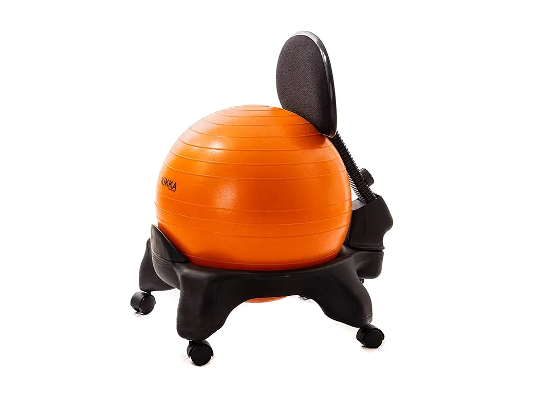 Kikka Active Chair - Sedia Ergonomica con Palla Gonfiabile (Arancione, Plus)