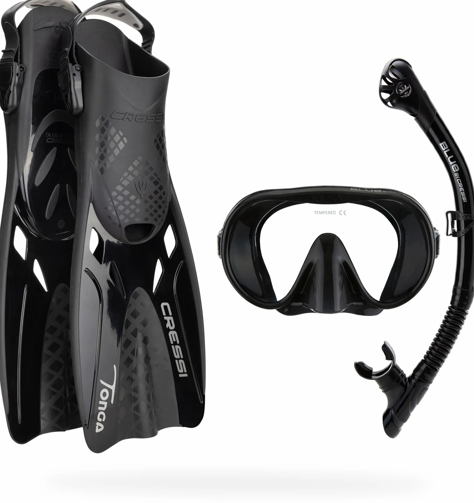CRESSI Musa Explorer Set - Combo Set Maschera, Pinne, Snorkel per Adulti