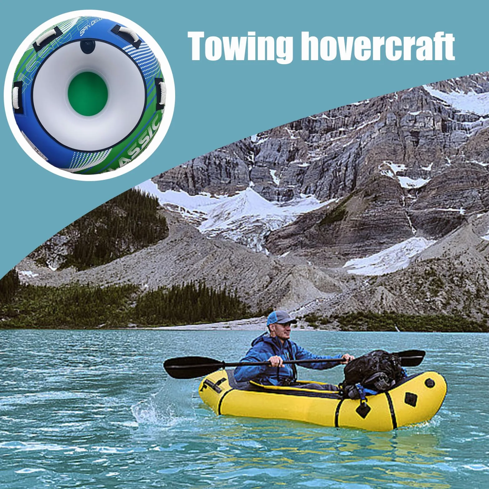 Gommoni da Traino Tubi Nautici Zattera Gonfiabile Sci Nautico Alta Resistenza Rafting Spiaggia Nuoto Wakeboard Sport Acquatici