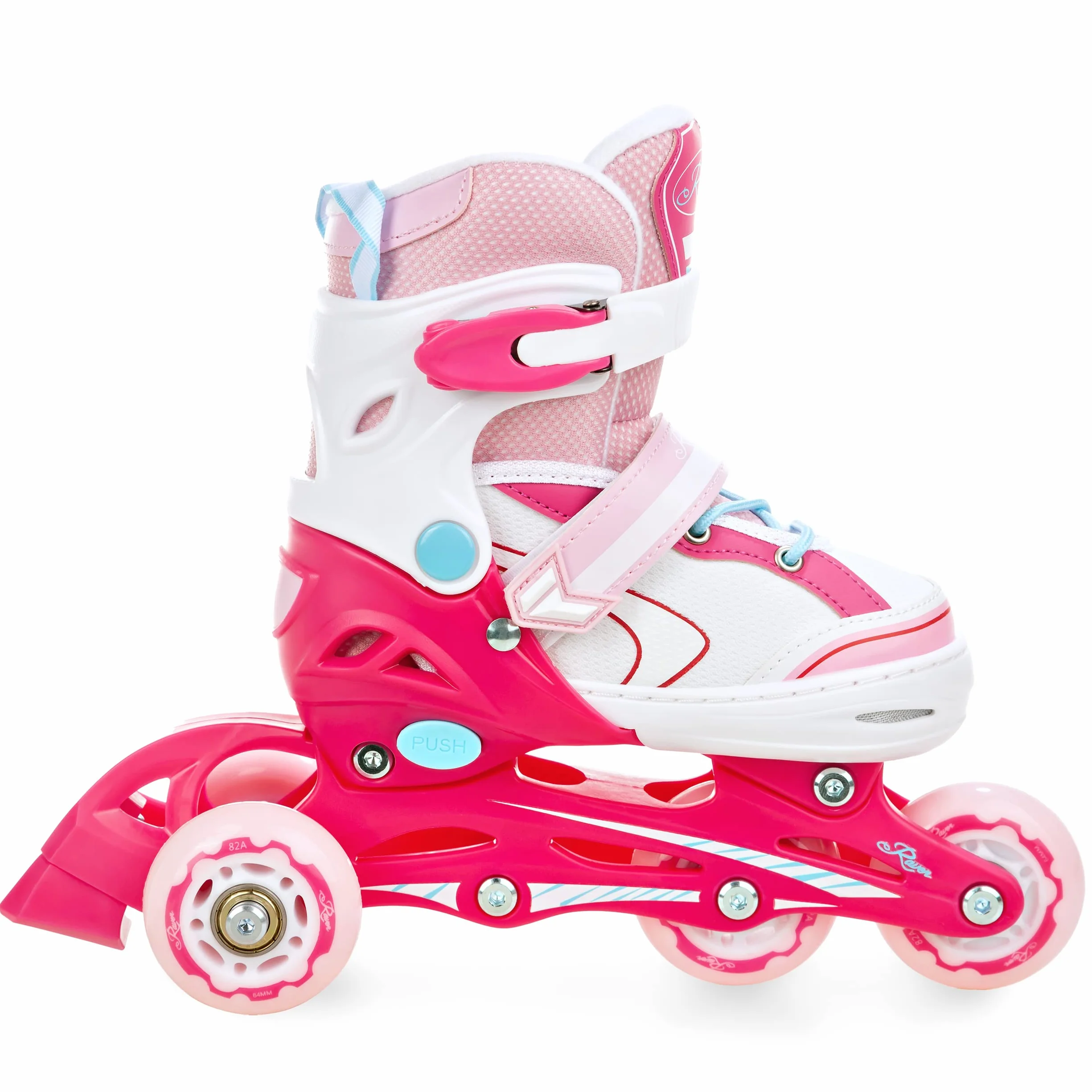 Pattini a rotelle per bambini 3 in 1 regolabili Raven con pattini quad