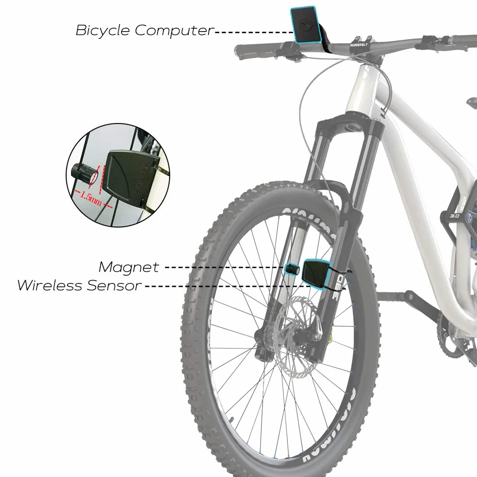 Contachilometri per Bicicletta Wireless 2.8" Schermo LCD Impermeabile Multifunzionale