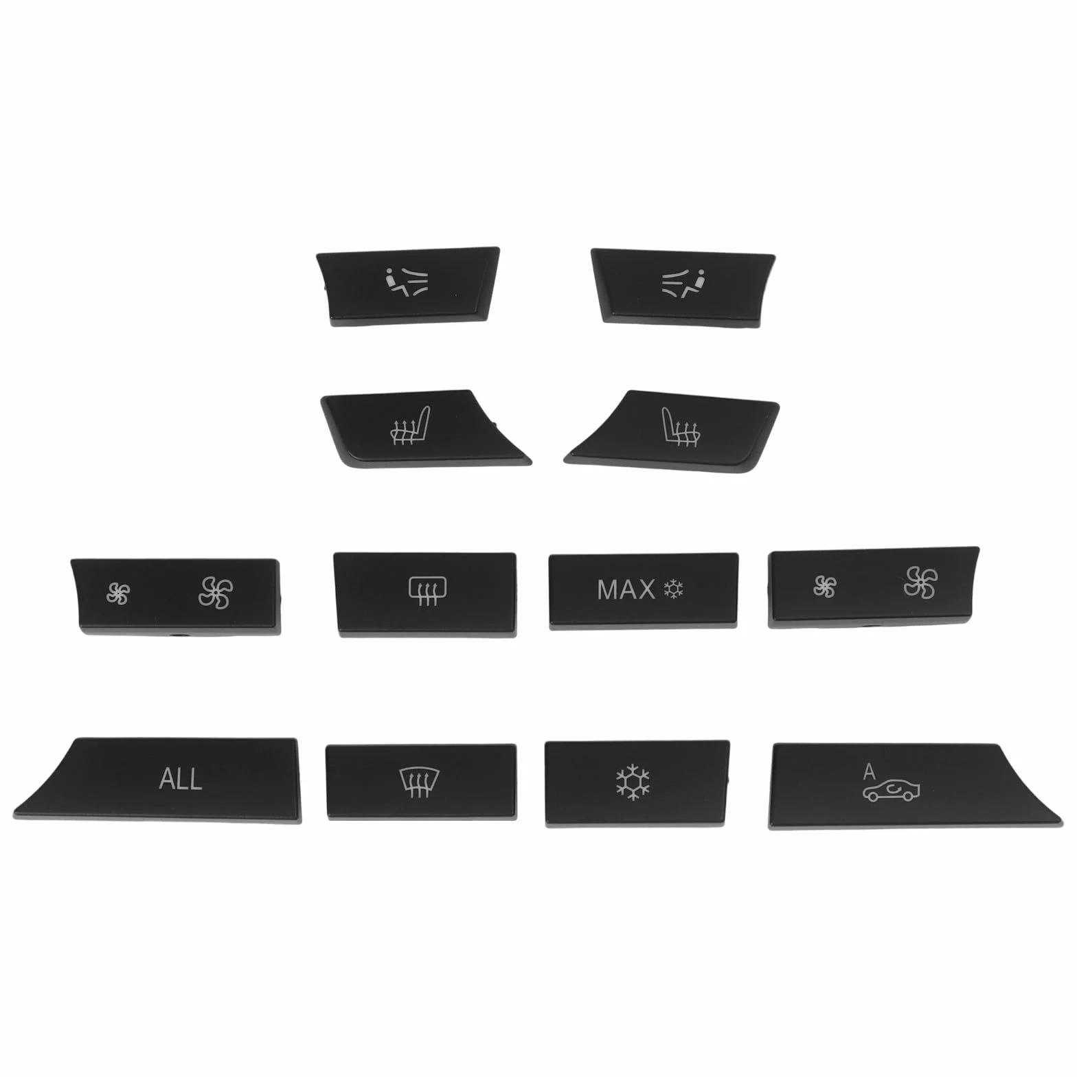 Compatibile con BMW Serie 5 F07 F10 F11 Serie 6 F06 F12 F13 Serie 7 F01 F02 F03 F04 Interruttore di Controllo Riscaldamento AC Set Nero 12 Pezzi