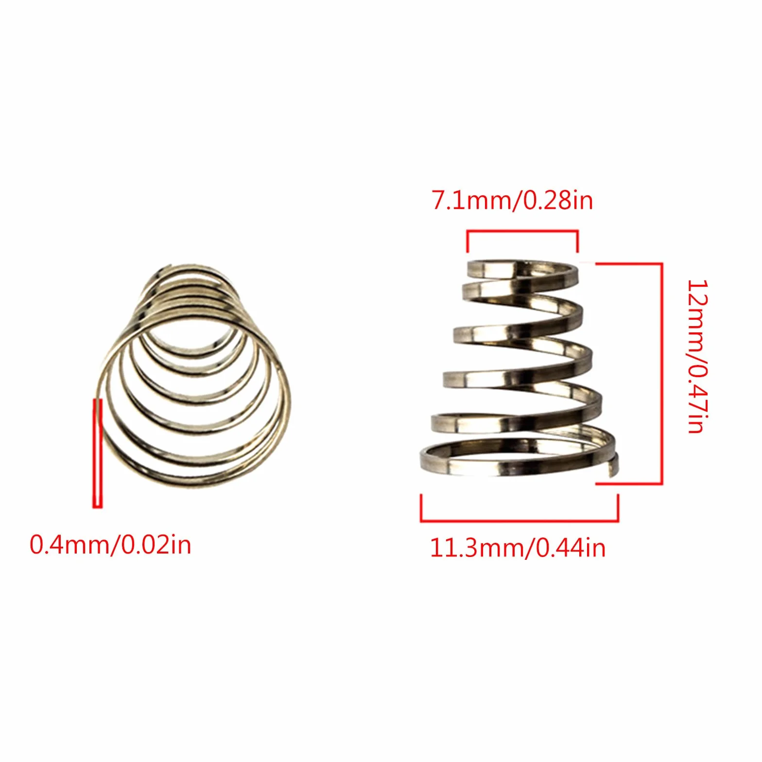 Molle per ruota bicicletta acciaio inox mozzo sgancio rapido mountain bike strada