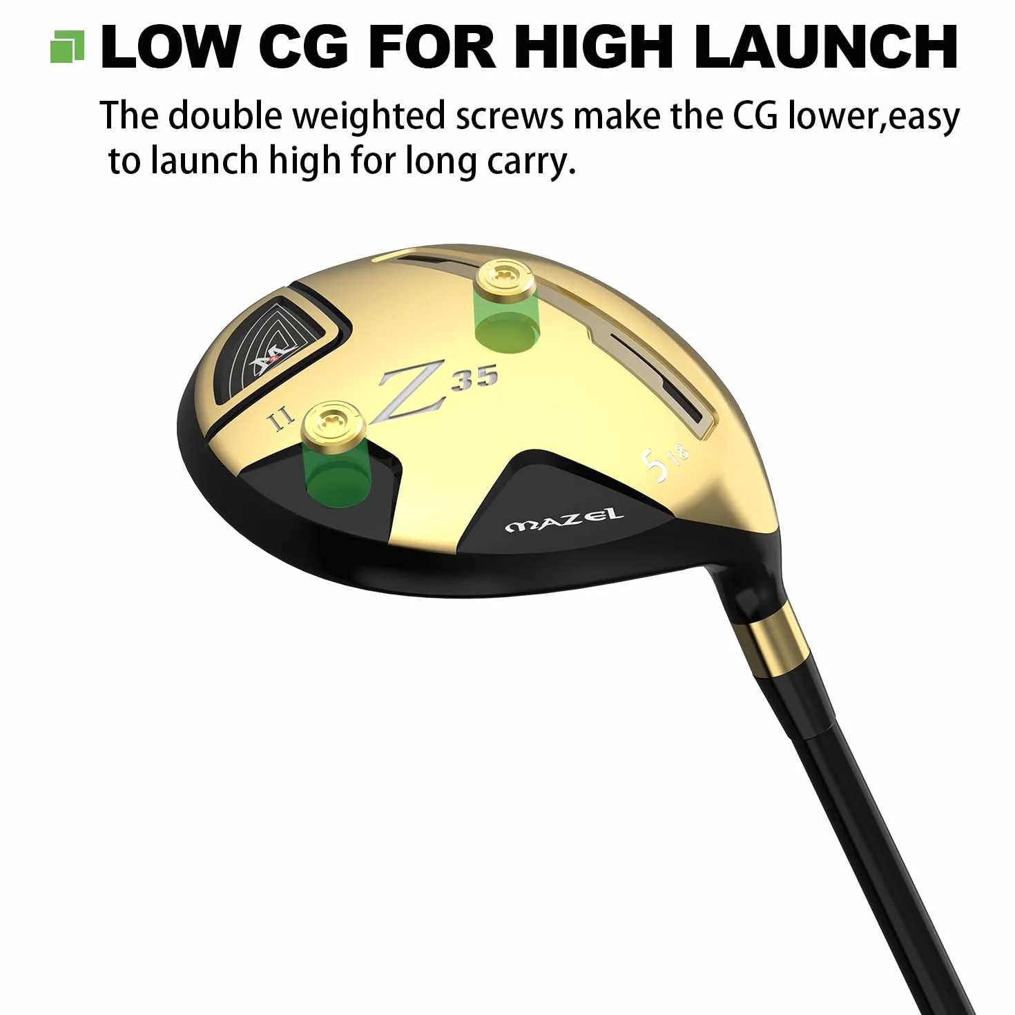 MAZEL Mazza da golf legno 3 5 fairway titanio grafite 111 cm