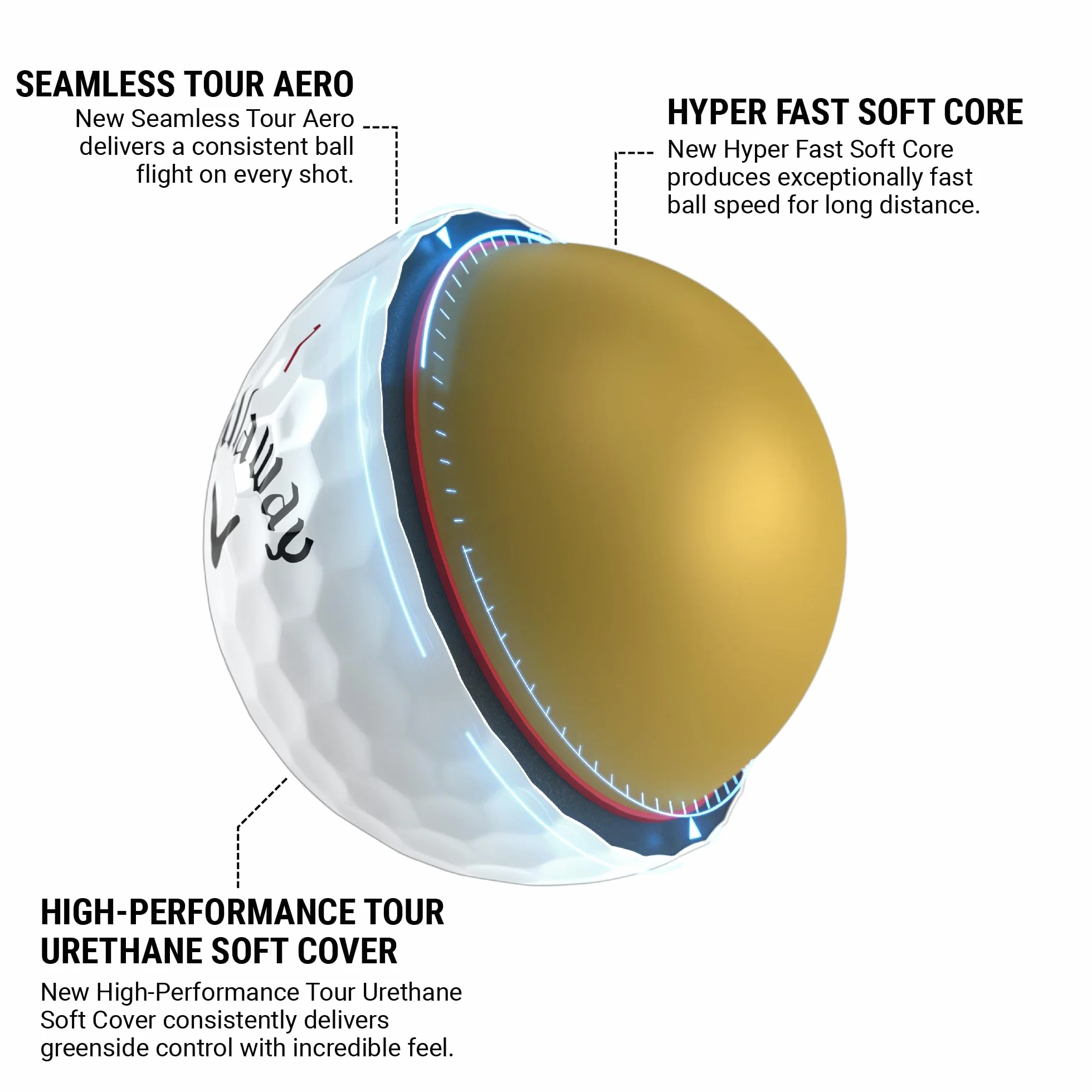 Callaway Golf Chrome Tour Palline da golf