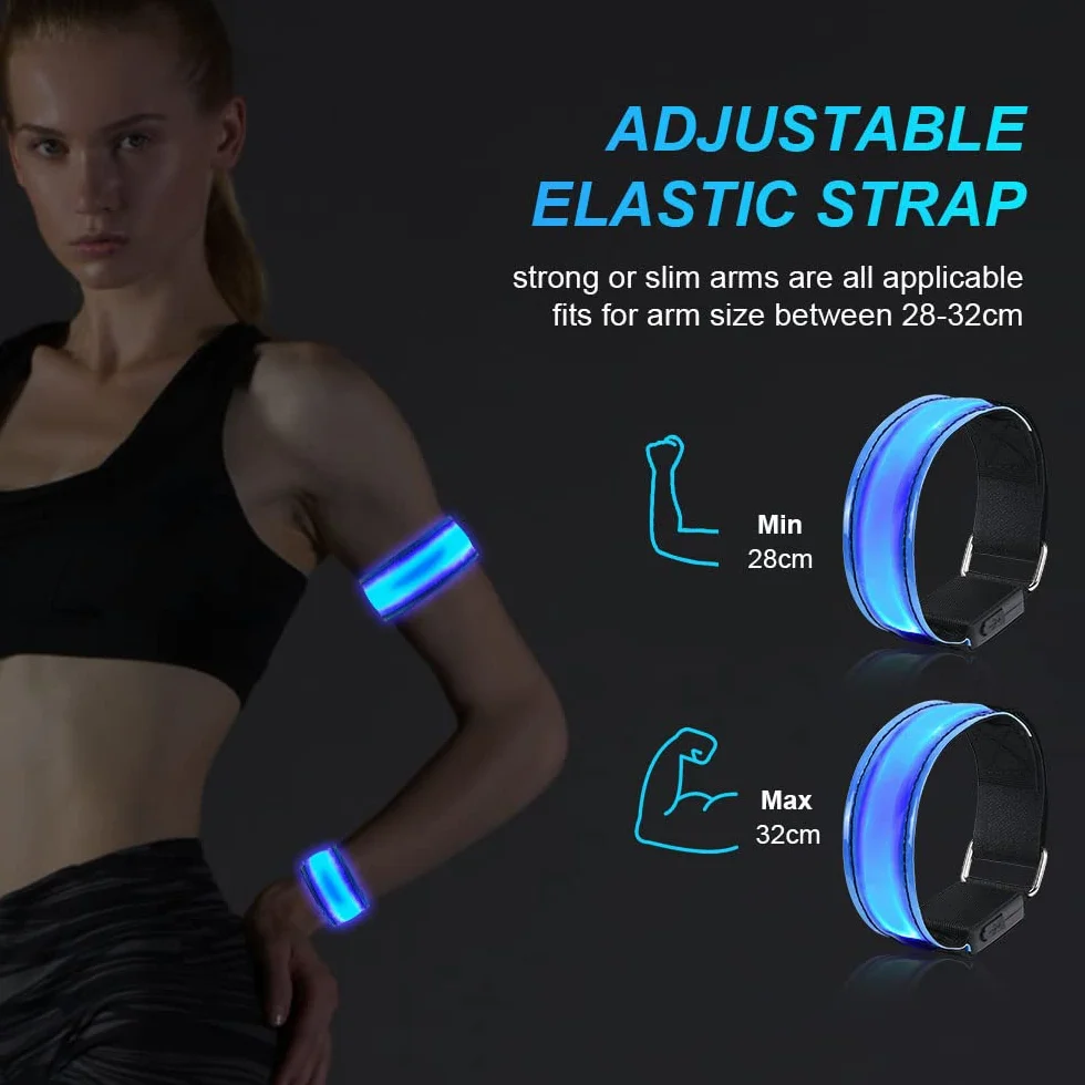 flintronic Bande Catarifrangenti LED Ricaricabile USB per Jogging Bici