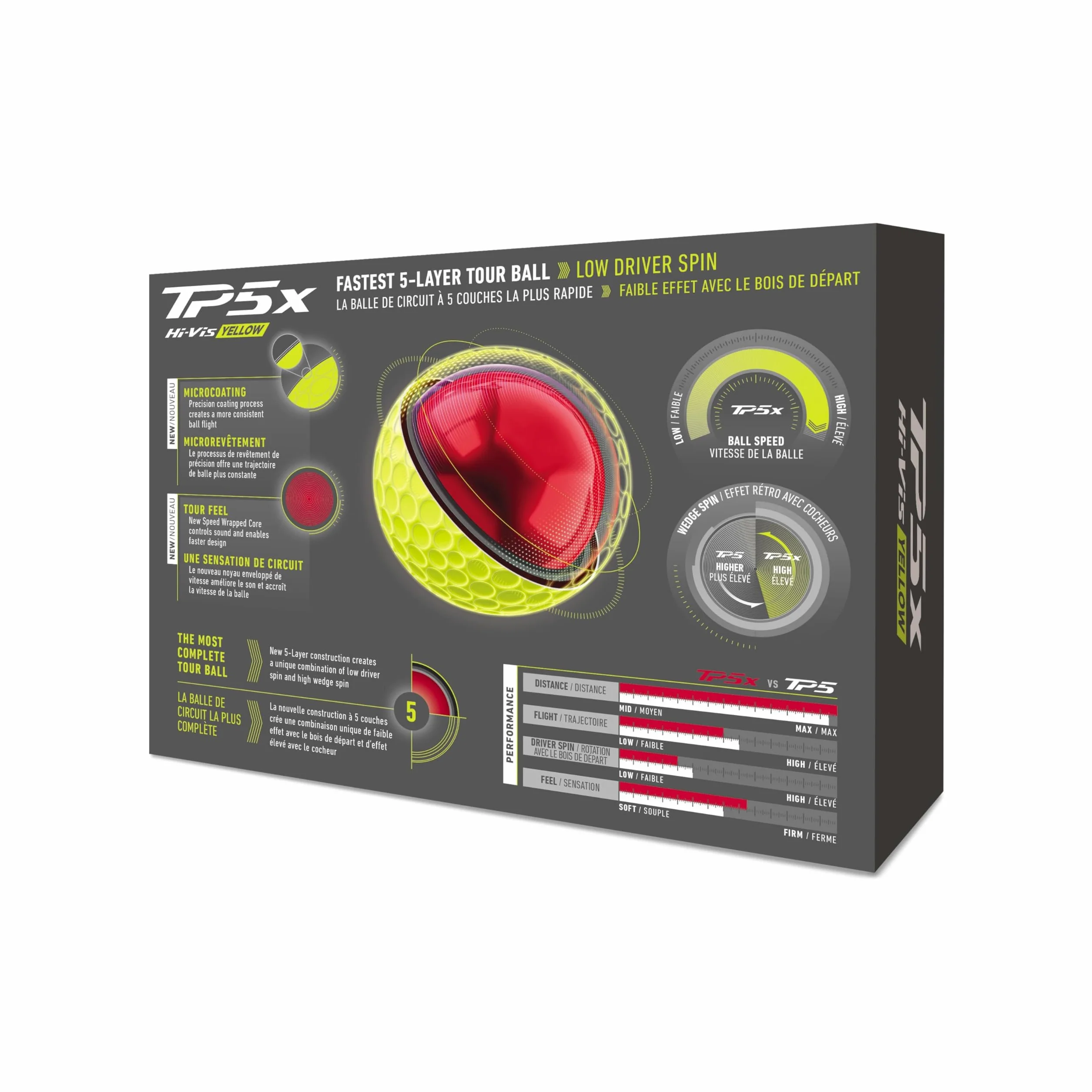 TaylorMade Golf TP5x Giallo Dozzina