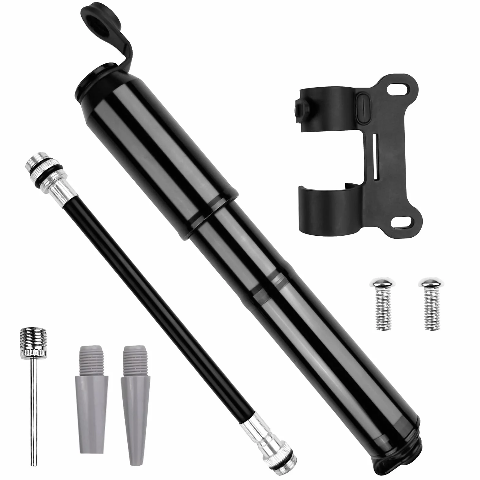 Pompa per Bicicletta 120 PSI Portatile Schrader Presta Valvola Mini Pump Bici con Supporto Telaio