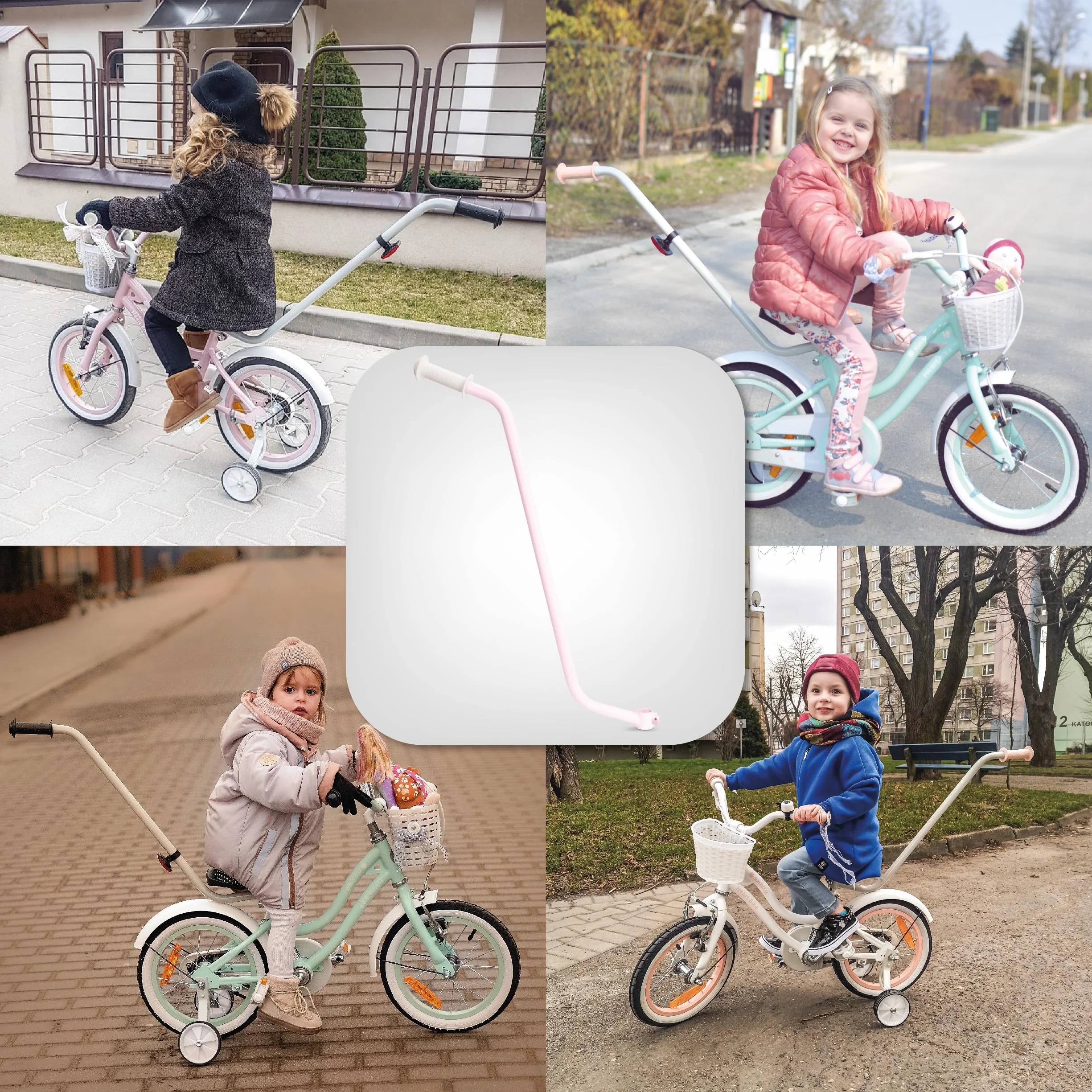 Sun Baby Barra di Spinta per Bambini Supporto per Bicicletta Dispositivo per Imparare