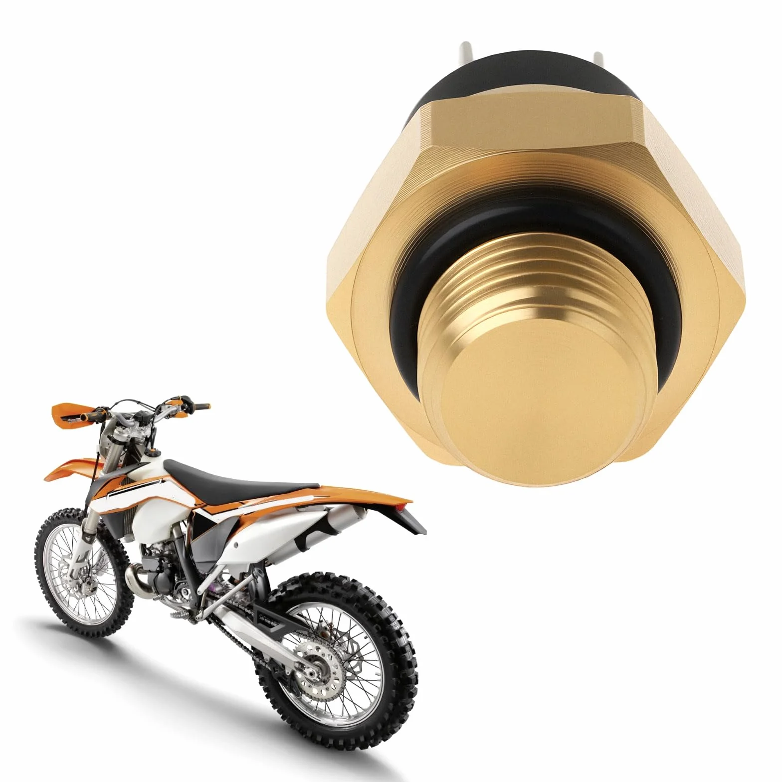 Sensore Interruttore Ventola Radiatore M14x1,5 Mm 2 Pin Compatibile KTM 250 EXC RACING 2001-2006