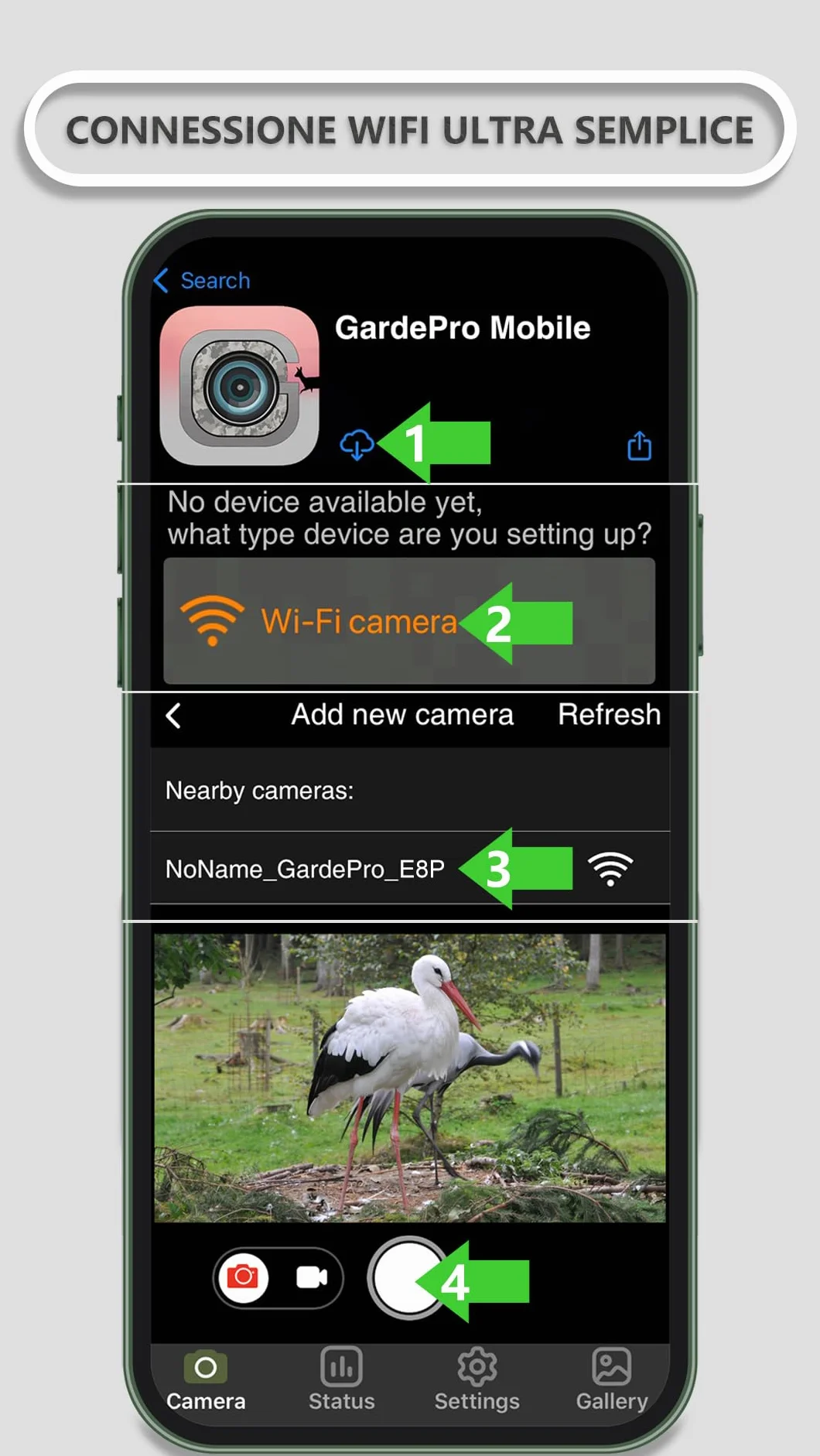 GardePro E8P Fotocamera da Caccia WIFI 8000mAh 64MP 1296P Visione Notturna