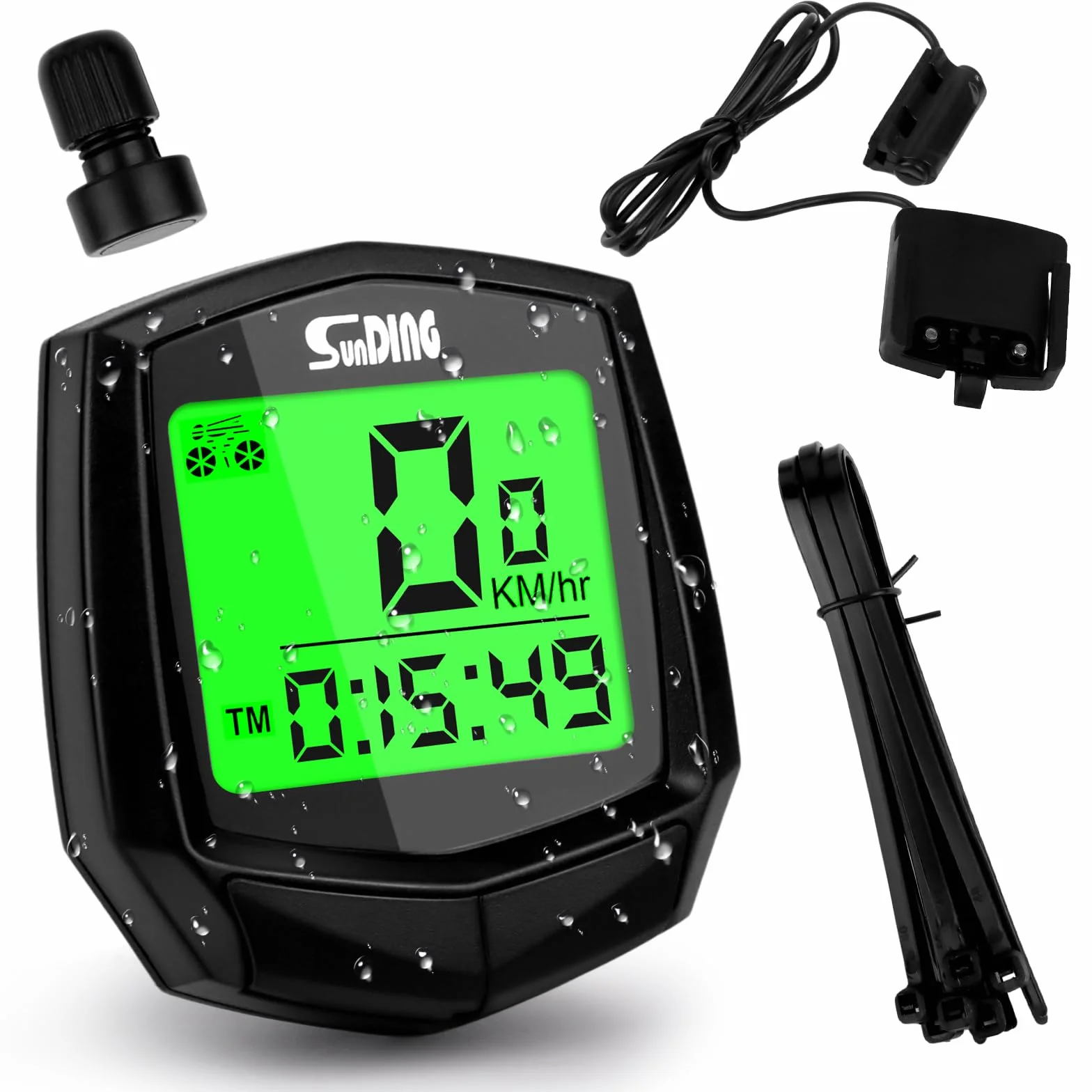 Tachimetro Computer Digitale per Bicicletta IP54 Impermeabile Display LCD HD Retroilluminato