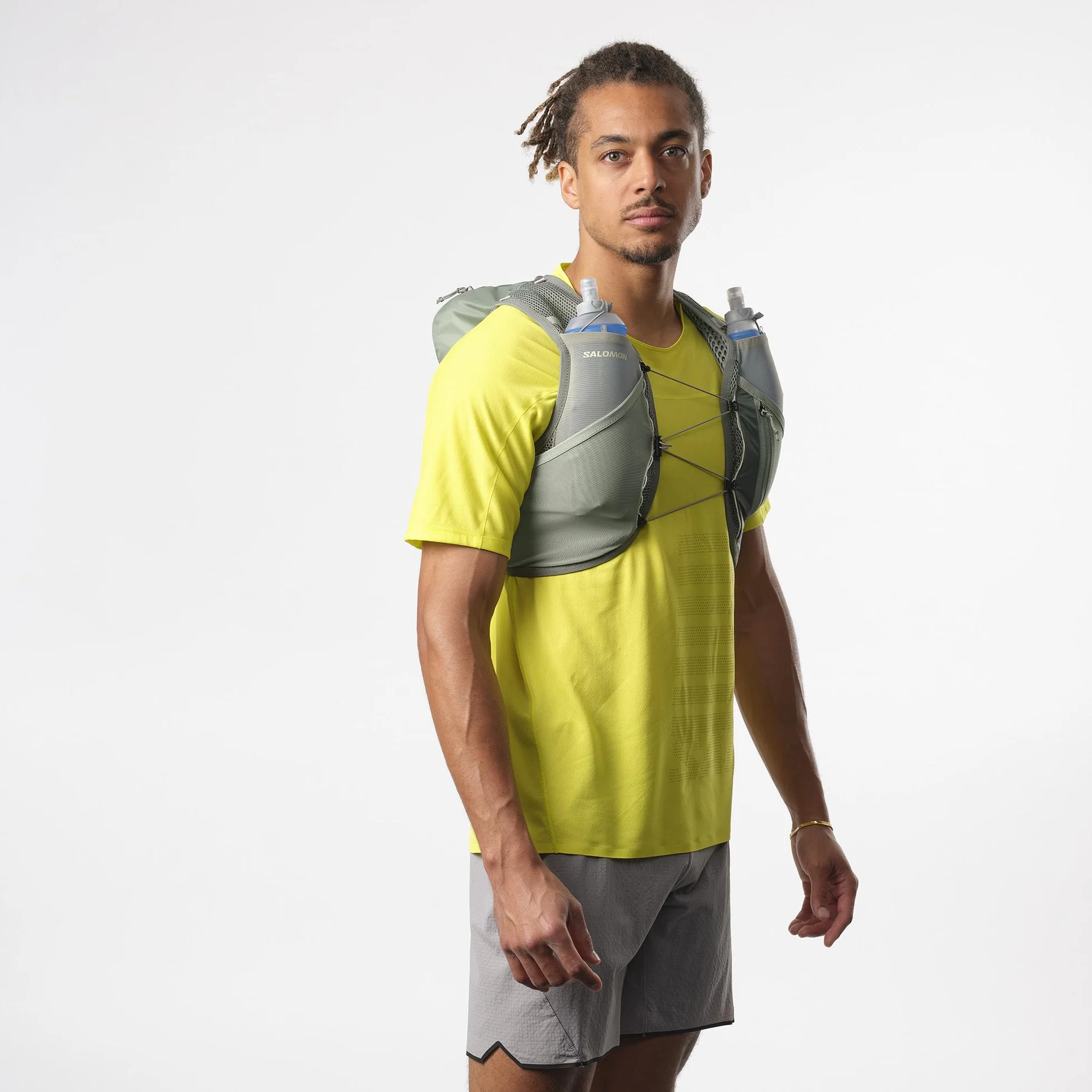 Salomon Active Skin 8 No Flasks Gilet da Corsa, Idratazione Trail Running Escursionismo MTB