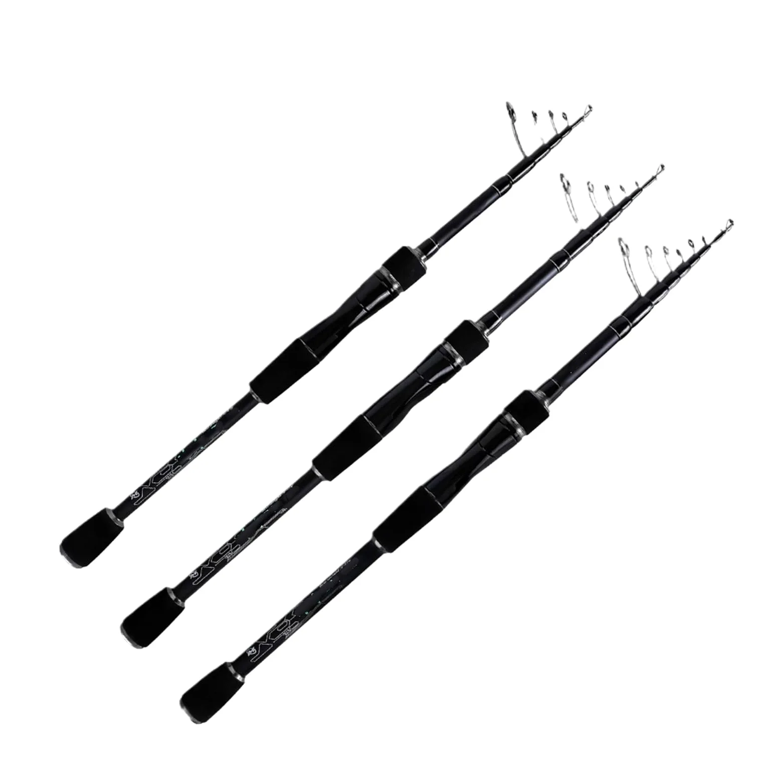 Canna da pesca telescopica 24T in fibra di carbonio 2.1M .4M .7M Canne spinning viaggio Peso esca 3-18g 6-27g