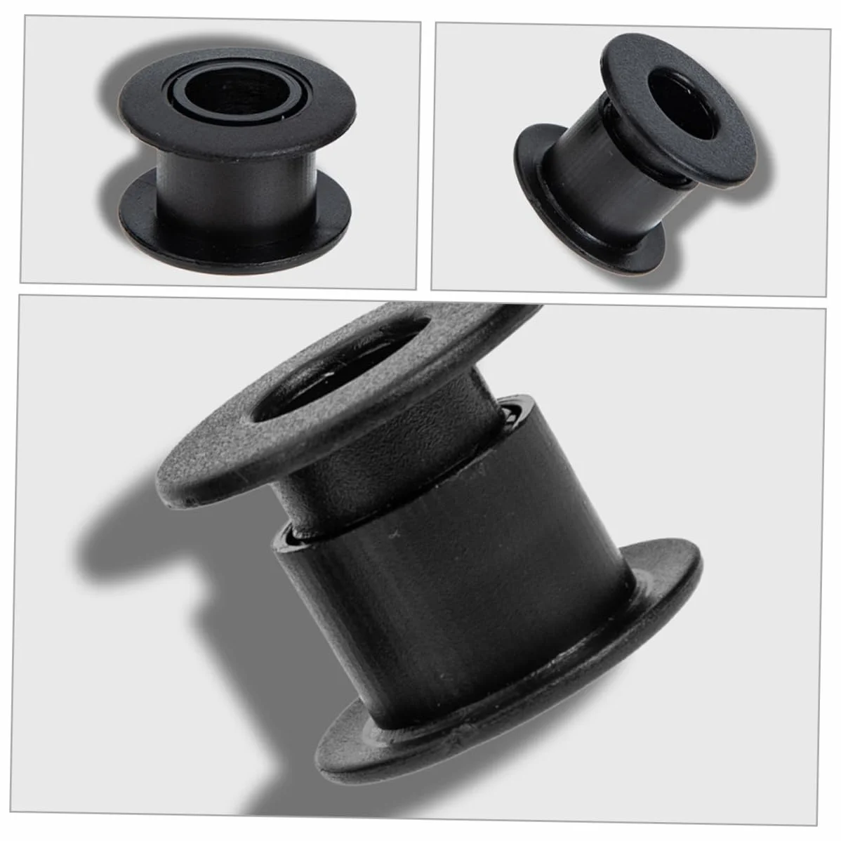 Boccole Calcio Balilla ABS Nero Set 16 Pezzi Foro 12mm Alta Durabilità