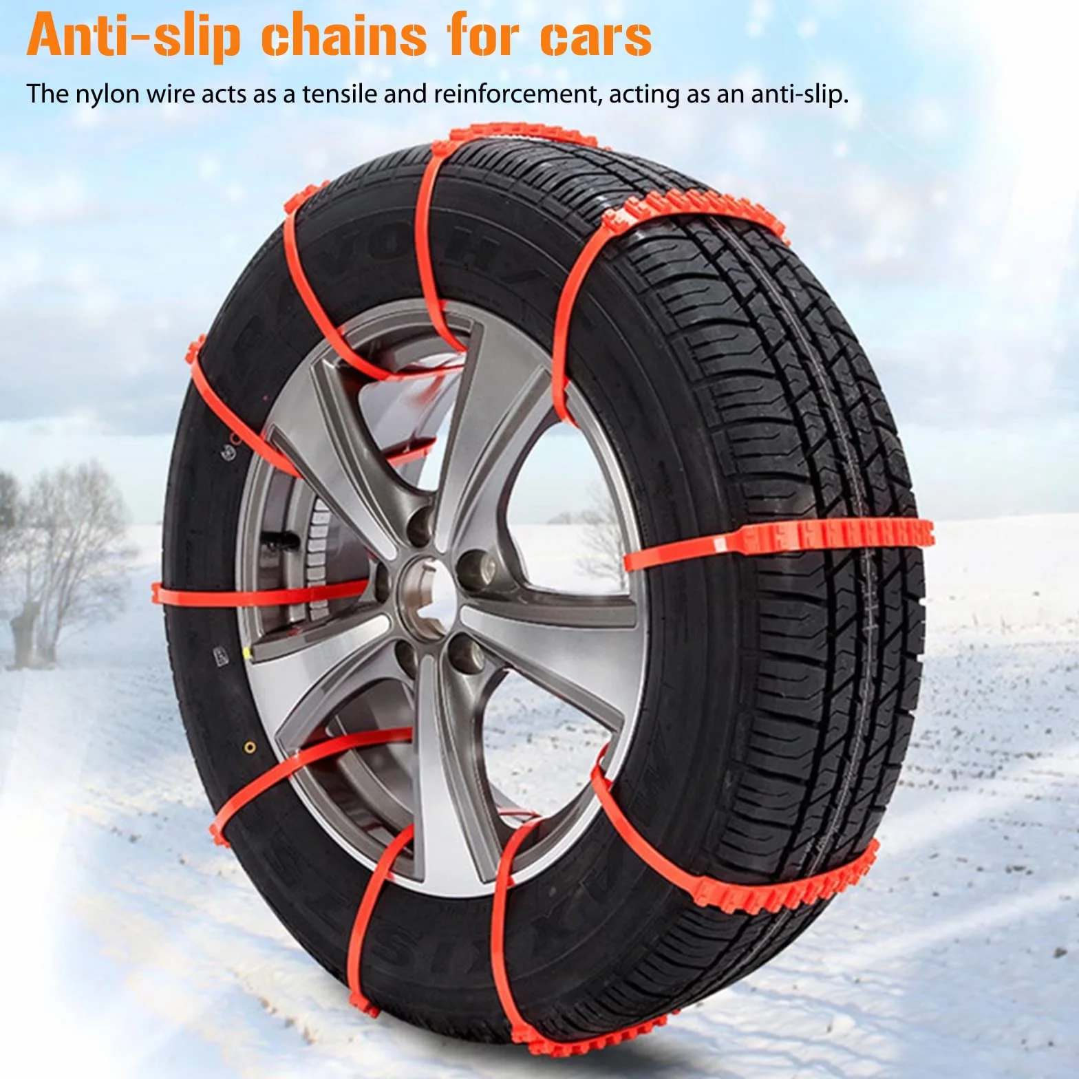 Catene da neve universali antiscivolo per ruote auto, trazione di emergenza inverno neve ghiaccio