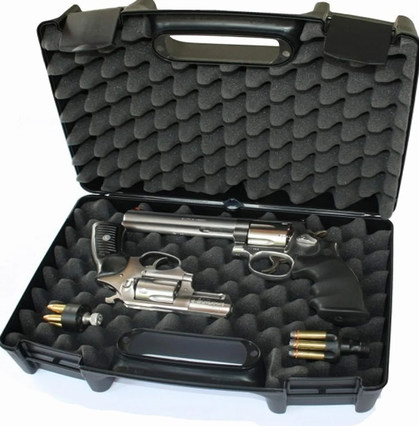 Generico Valigetta Porta Pistola Rigida Plastica 37.5x28x13 cm per Due Pistole