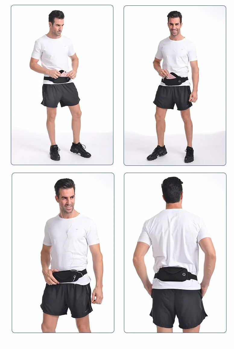 Marsupio Sportivo Impermeabile Running con Tasca Cintura da Corsa per Portafoglio Chiavi iPhone X 7 6 Plus Samsung Huawei Smartphone