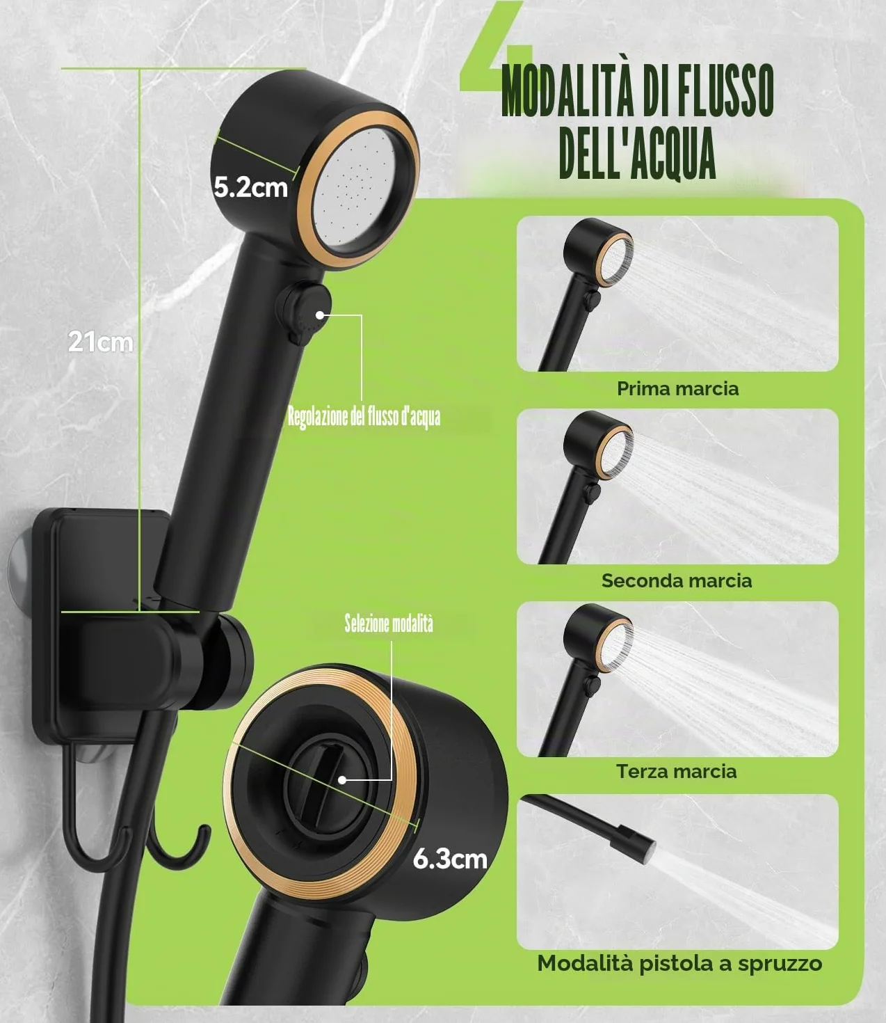 Doccia da Campeggio Portatile, 8000mAh Doccia Portatile Pompa Doccia Subacquea Ricaricabile USB Display LCD, IPX8, per Camper, Viaggio, Spiaggia, Animali Domestici