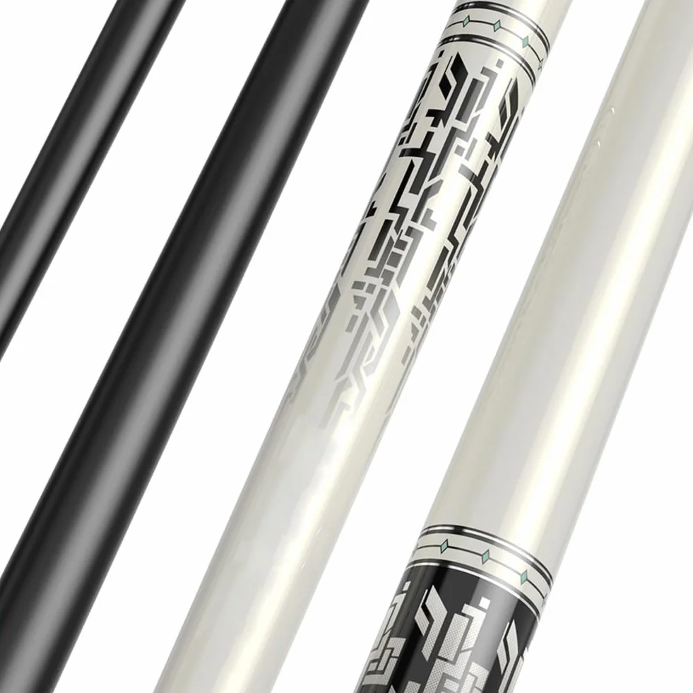 Stecche da Biliardo 148cm Fibra di Carbonio 11.5mm Punta Snooker Bassa Deflessione con Custodia