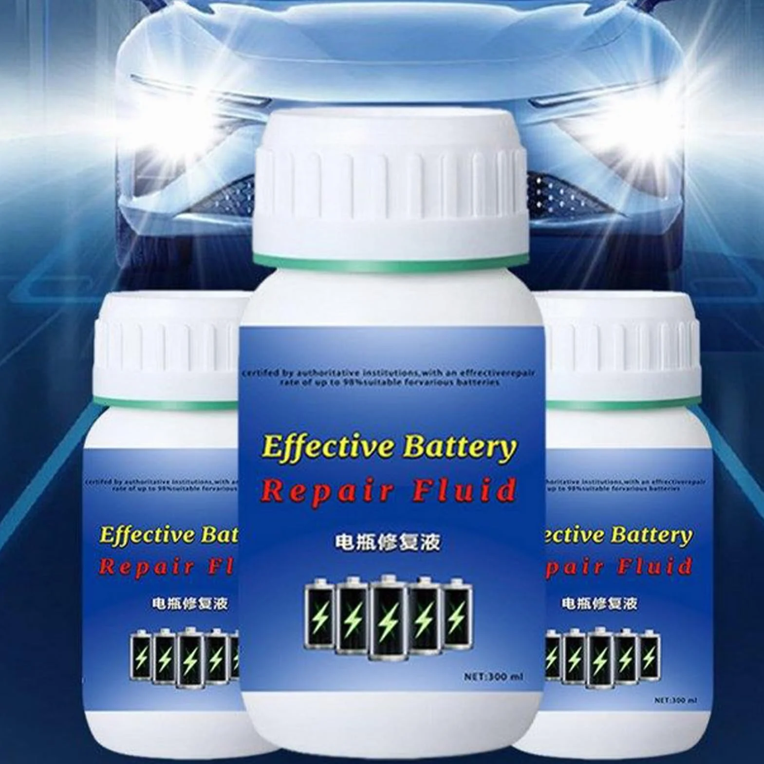 Liquido Ripristino Batteria 280 ml Additivo Ricarica per Moto Carrelli Golf Camion Barche