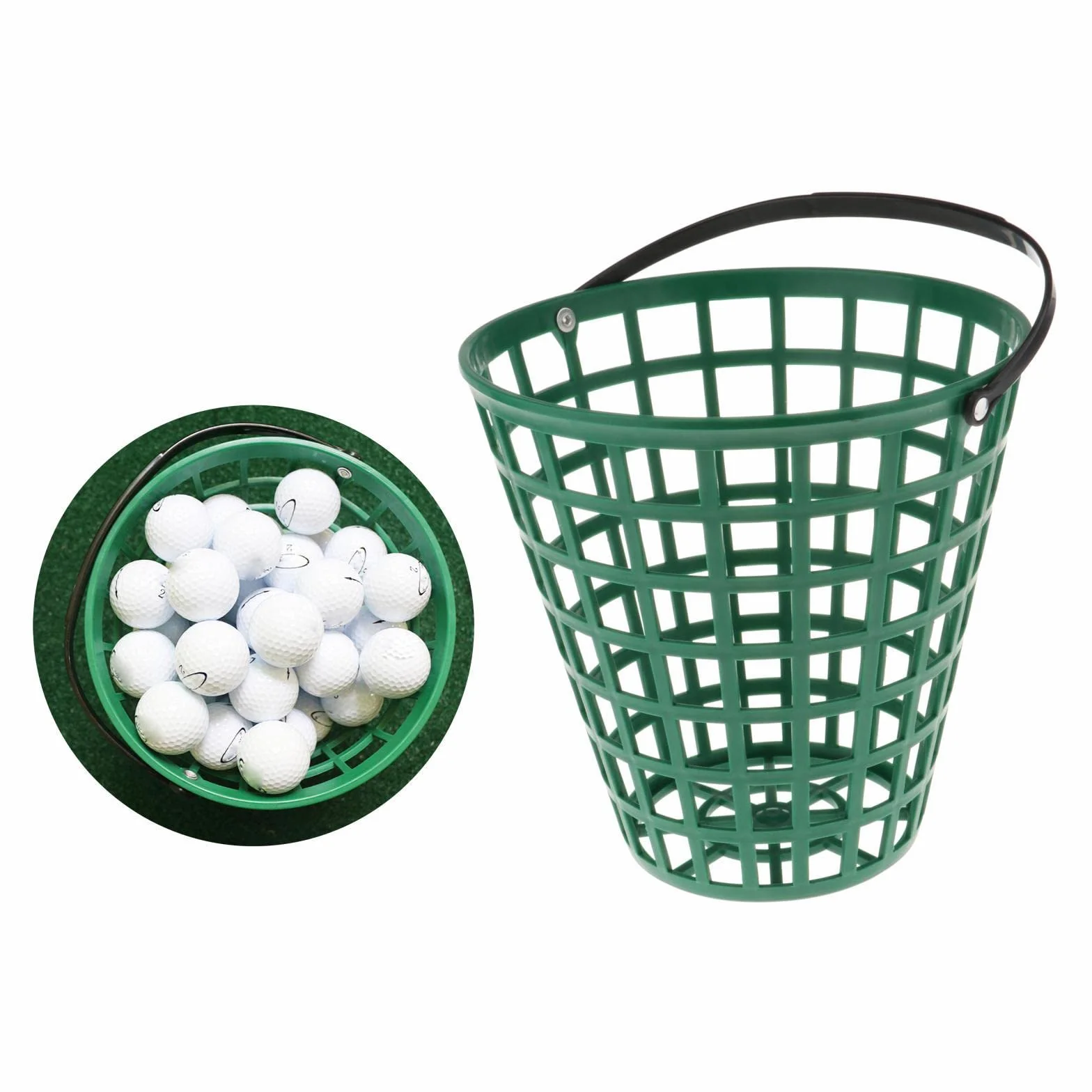 Palline da golf contenitore 100 palline manico girevole campo pratica