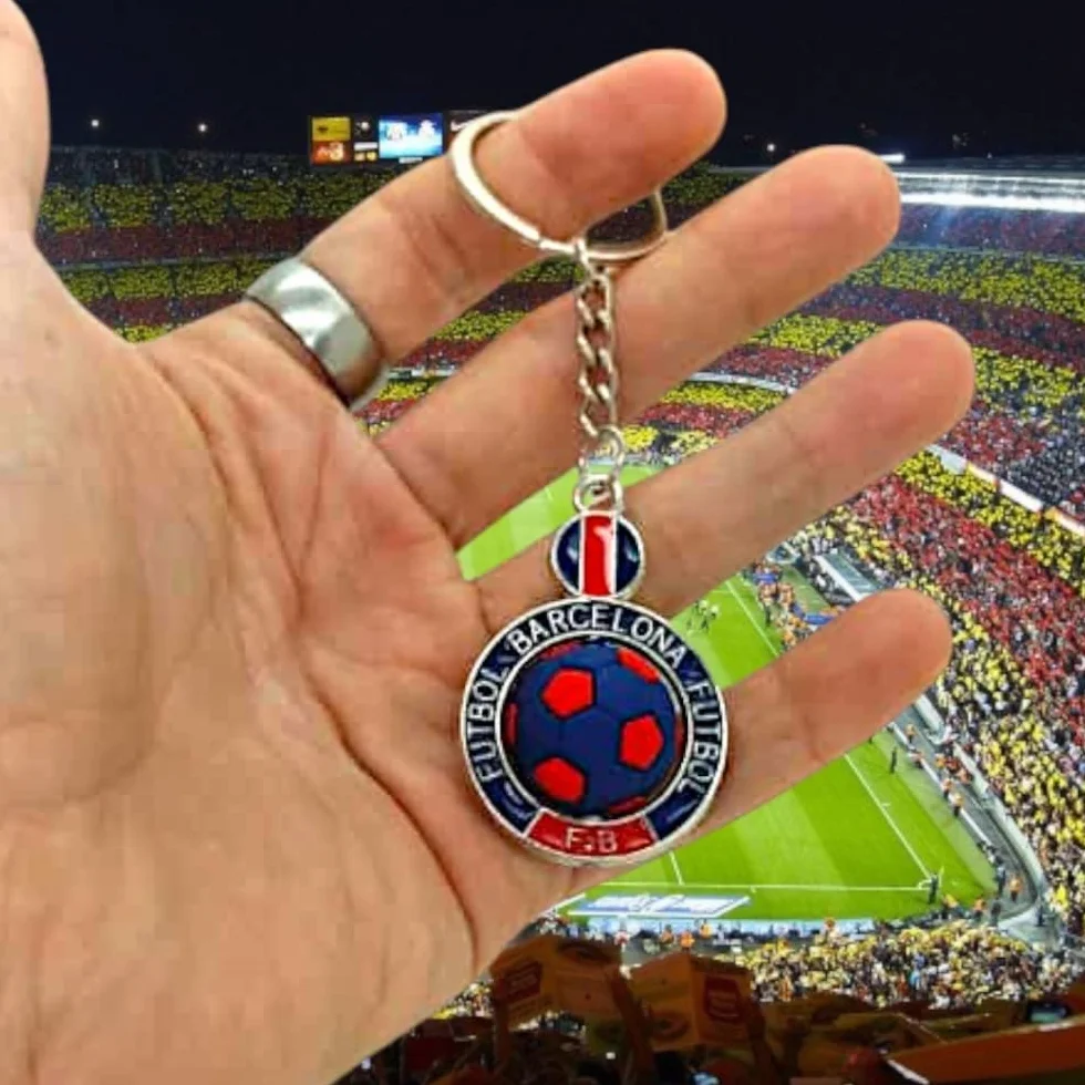 BDM Portachiavi Barcellona Football con Bandiera della Catalogna e Pallone