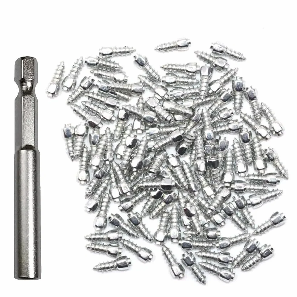 200Pcs 4x12mm Vite Pneumatico Borchie Neve Spikes Anti-ghiaccio Anti-ghiaccio Strumento Per Auto SUV