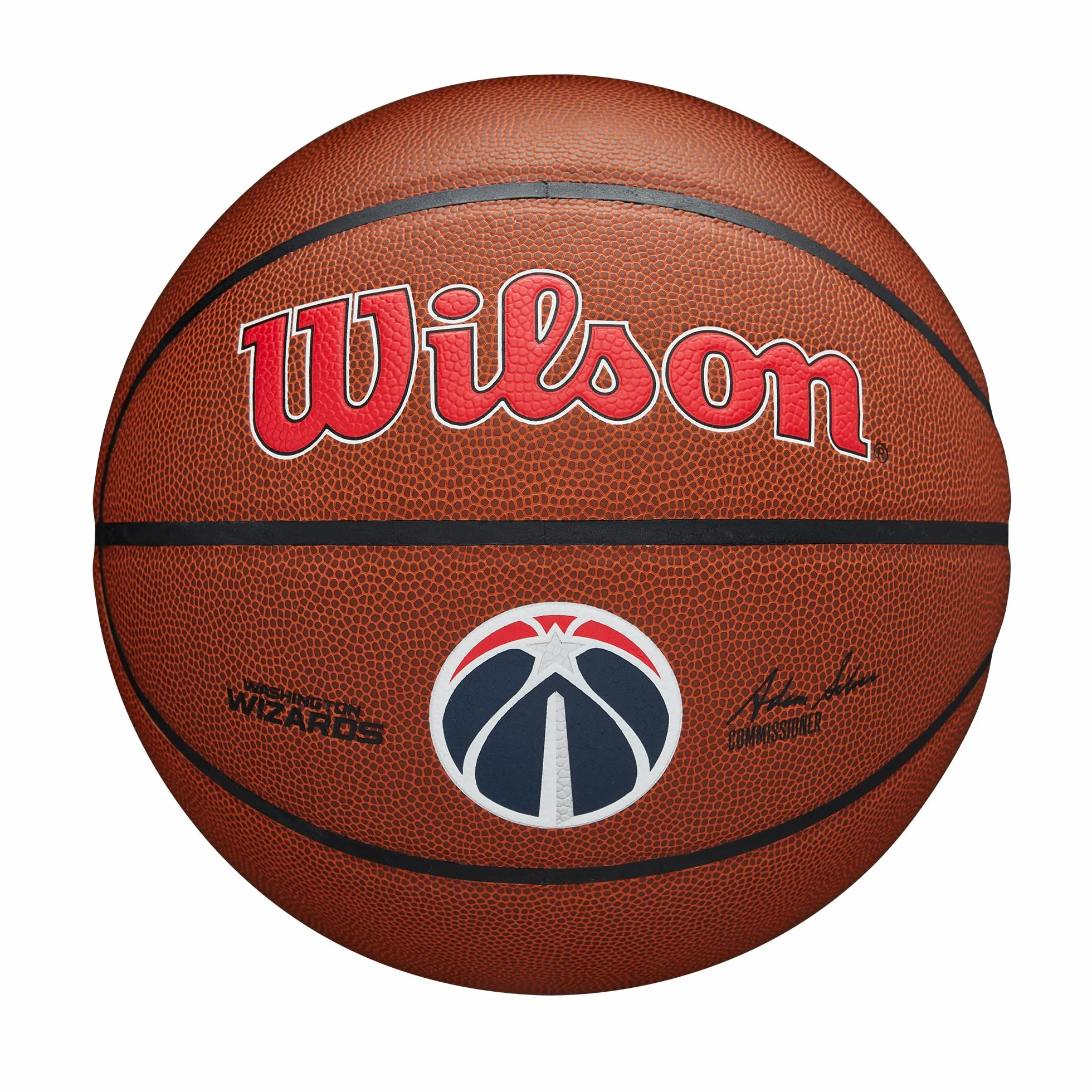 Wilson Pallone da Basket NBA Team Alliance, Con Superficie Pure Feel e Tecnologia Dual Depth, Con Maggiore Stabilità Aerea, Colore: Marrone, Taglia: 7