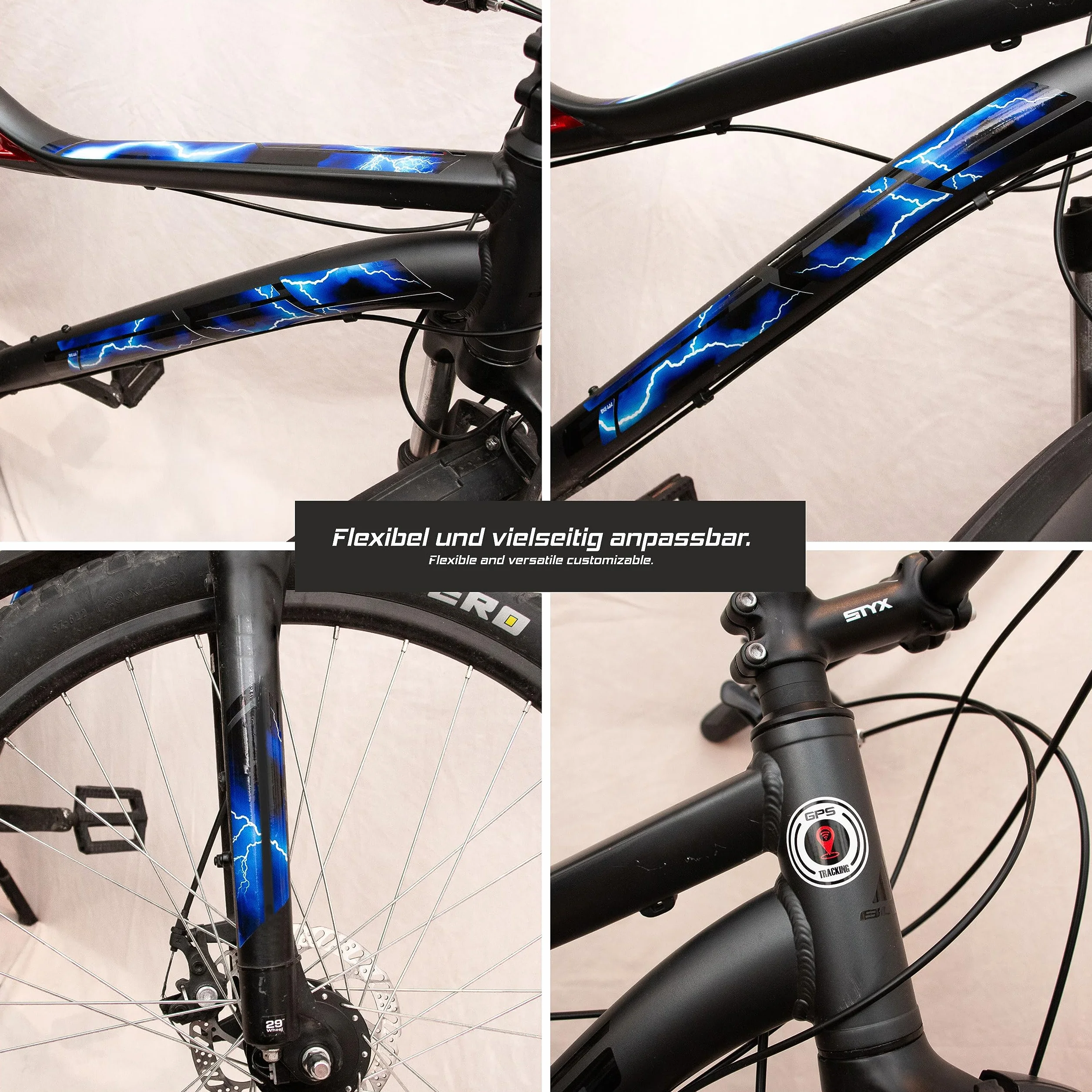 BIKE-label Adesivi per bicicletta 12 pezzi XL set Dont Touch My Bike VA