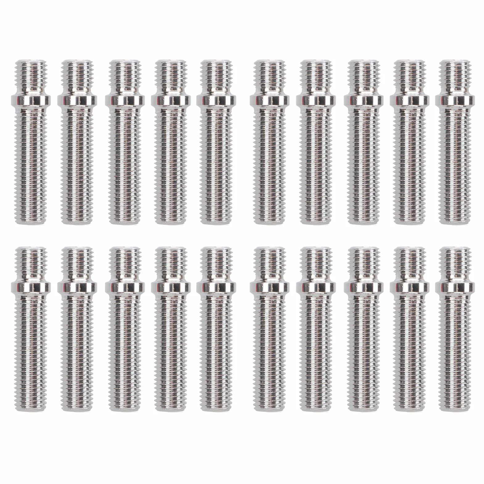 Conversione Perno Ruota Estesa, 20 Pezzi Perno di Conversione Ruota Esteso 58 Mm Lunghezza 41 Mm Bulloni Gambo Vite Prigioniera Acciaio Forgiato a Freddo per Auto(M12x1.25 to M12x1.5)
