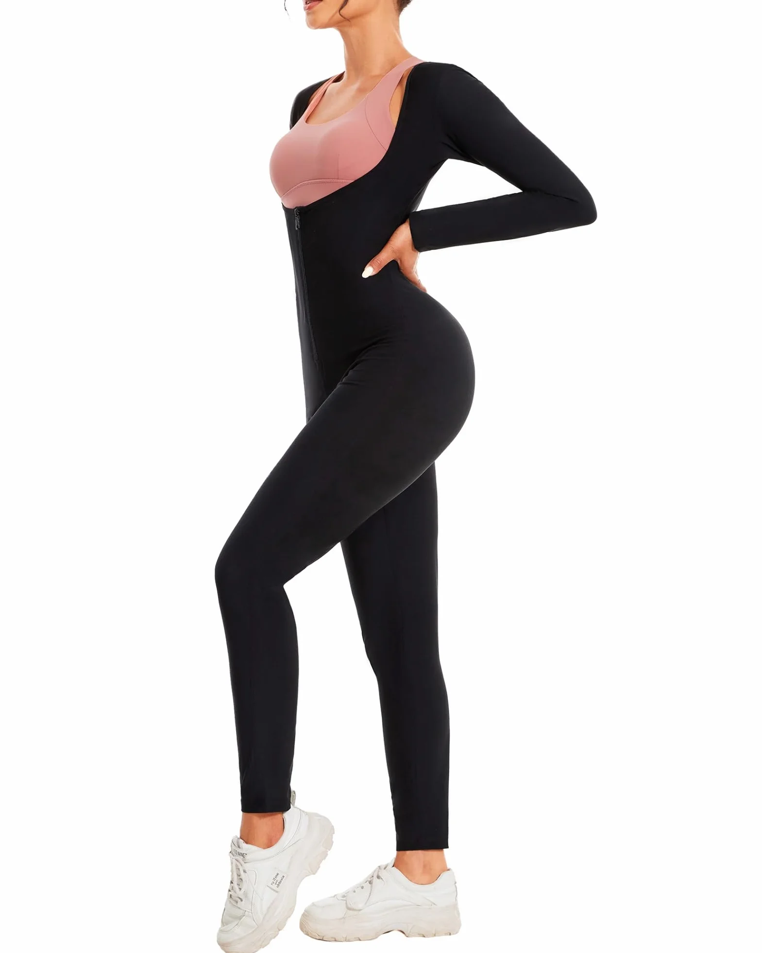 Tuta da sauna donna maniche lunghe dimagrante modellante allenamento