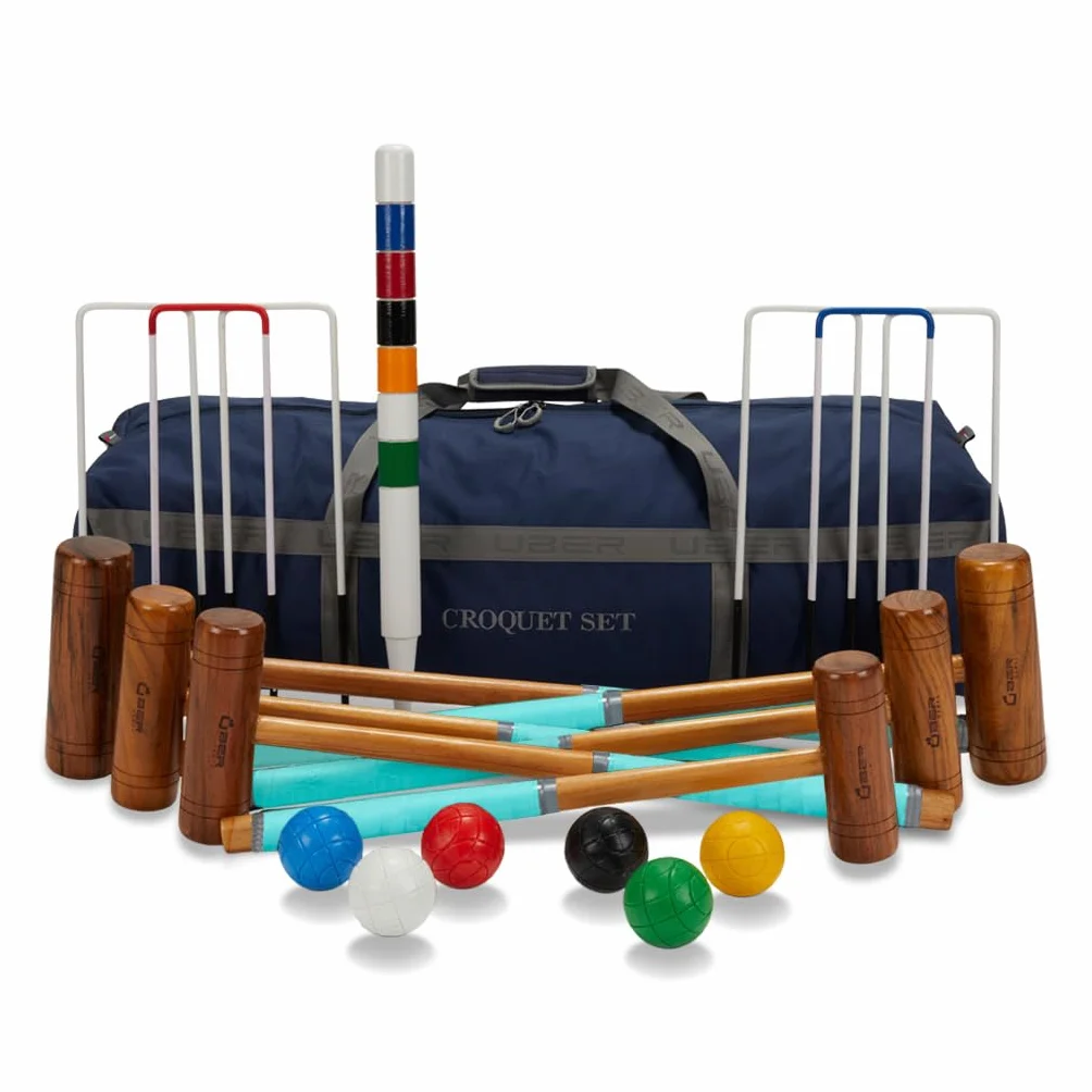Ubergames Set Completo da Croquet per Famiglie Fino a 6 Giocatori