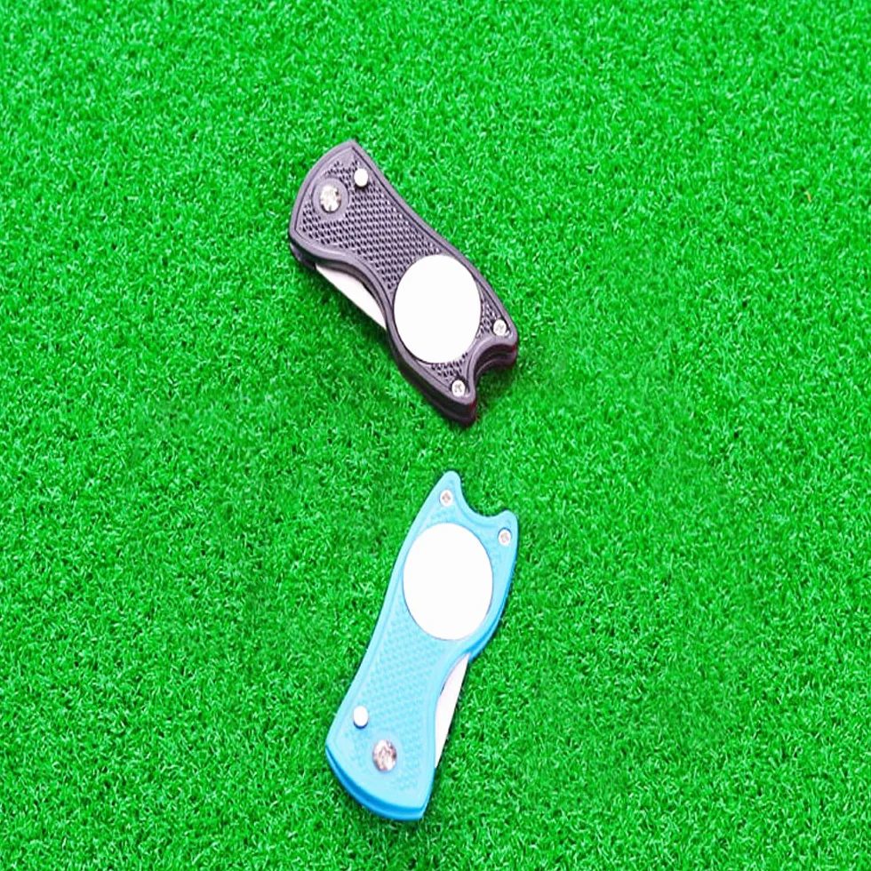 Haihaz Forcelle da Golf Strumento di Riparazione Marcatore 2 Pezzi Blu e Nero