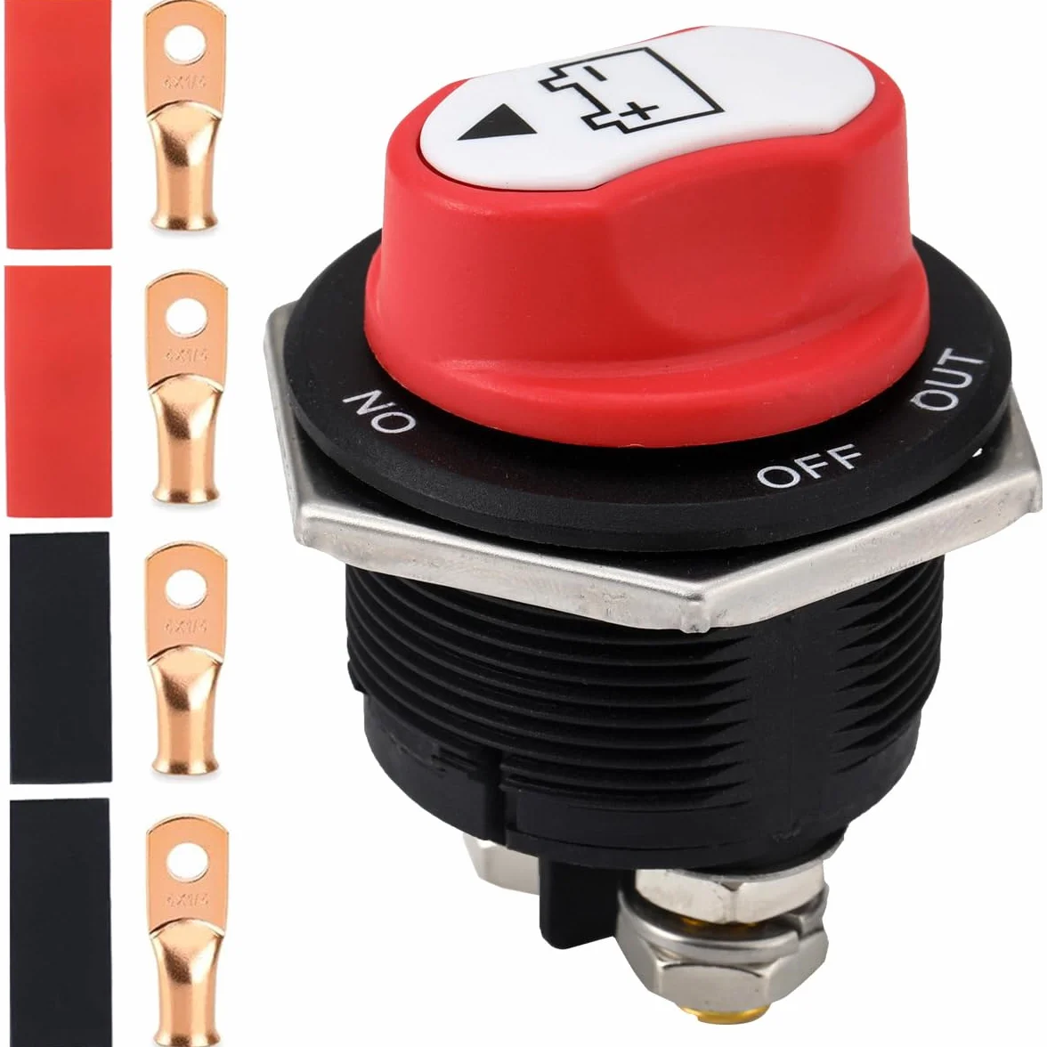 Greluma 1 PC Interruttore staccabatteria per auto da 200 A,interruttore isolatore principale per batteria da 12V-24V,interruttori ON-OFF per batteria per barche marine,caravan,veicoli,moto,autobus